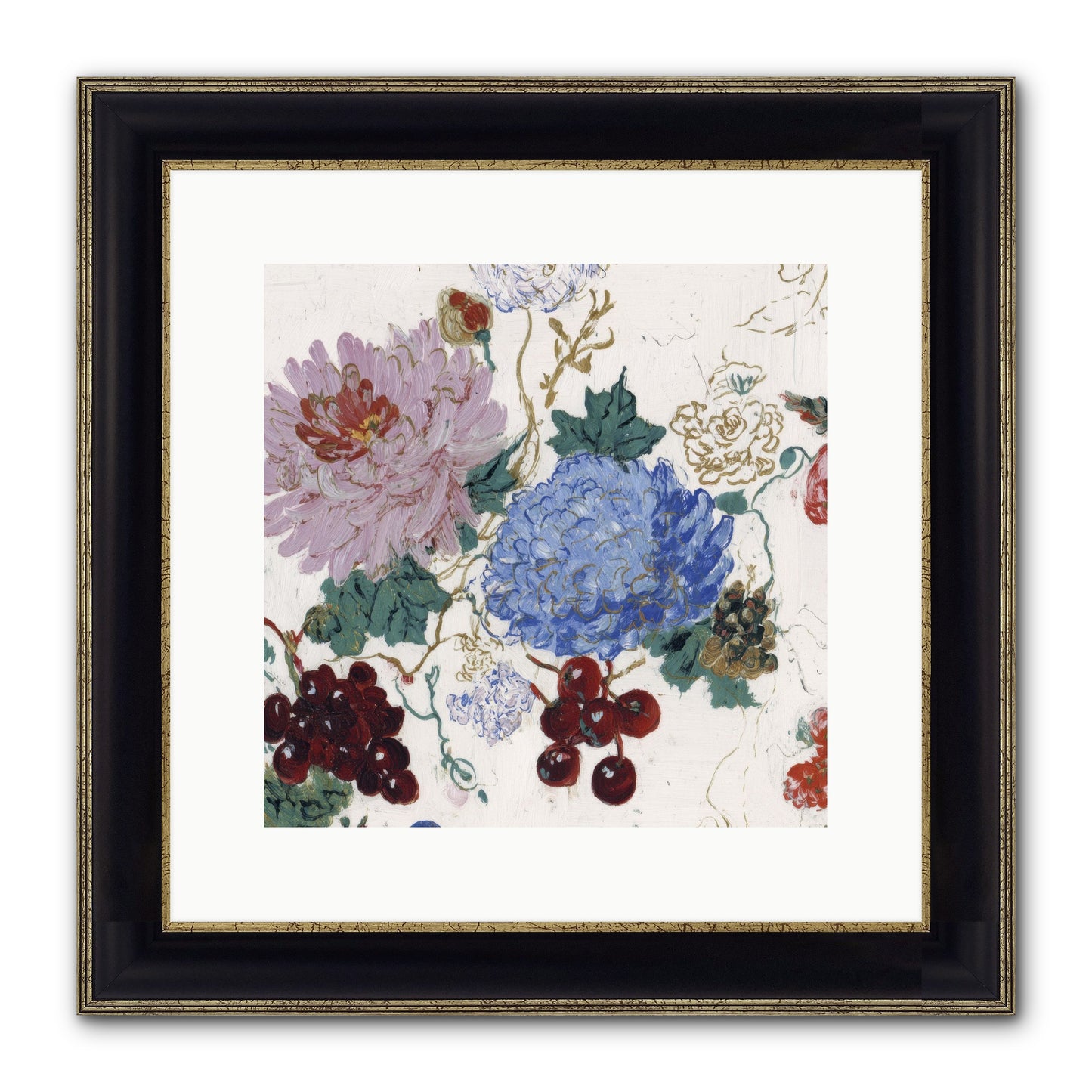 Seedling Soliloquy Framed Print - Black & Gold 12x12