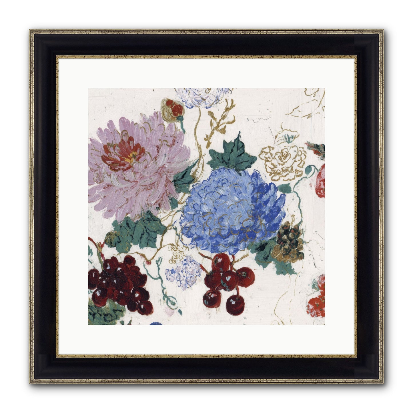 Seedling Soliloquy Framed Print - Black & Gold 16x16
