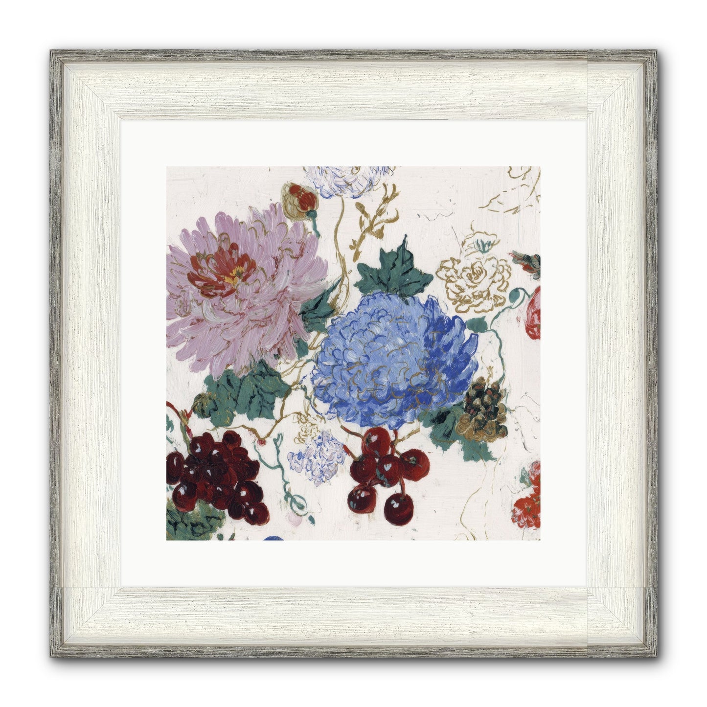 Seedling Soliloquy Framed Print - Driftwood White 16x16