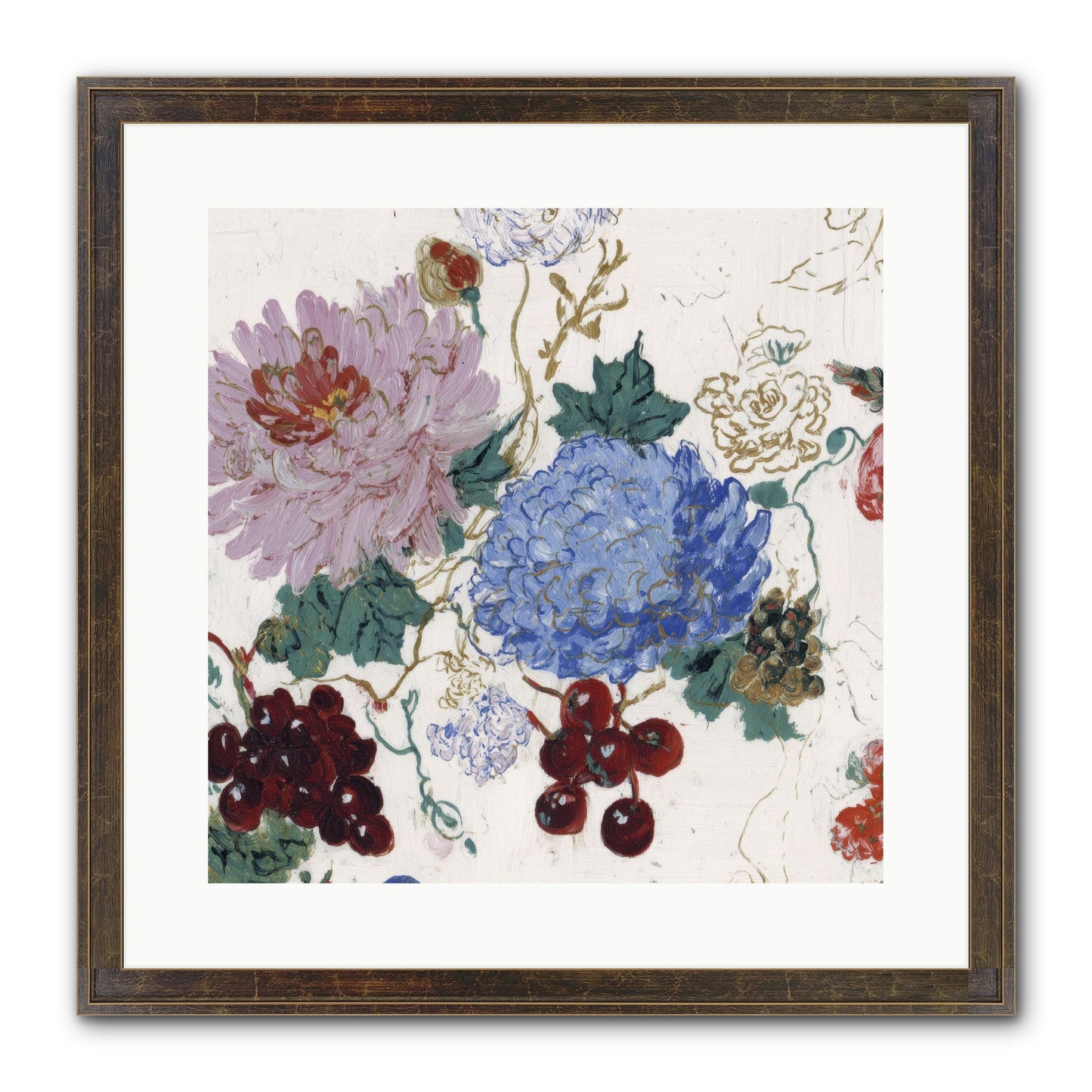 Seedling Soliloquy Framed Print - Slimwoods Black/Gold 16x16