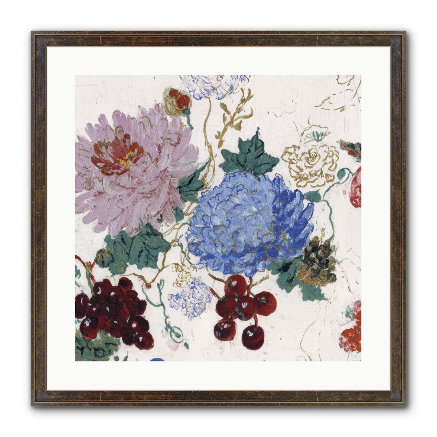 Seedling Soliloquy Framed Print - Slimwoods Black/Gold 20x20