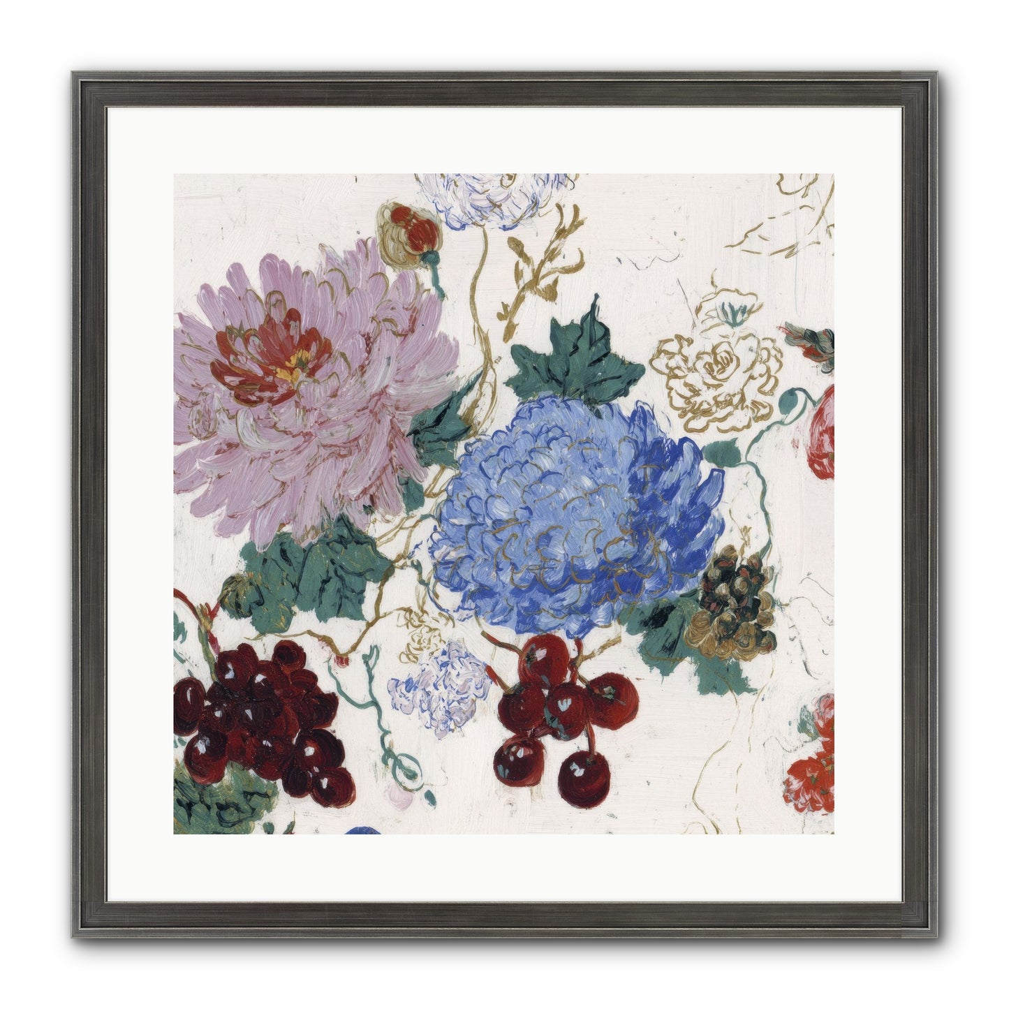 Seedling Soliloquy Framed Print - Slimwoods Black/Silver 20x20