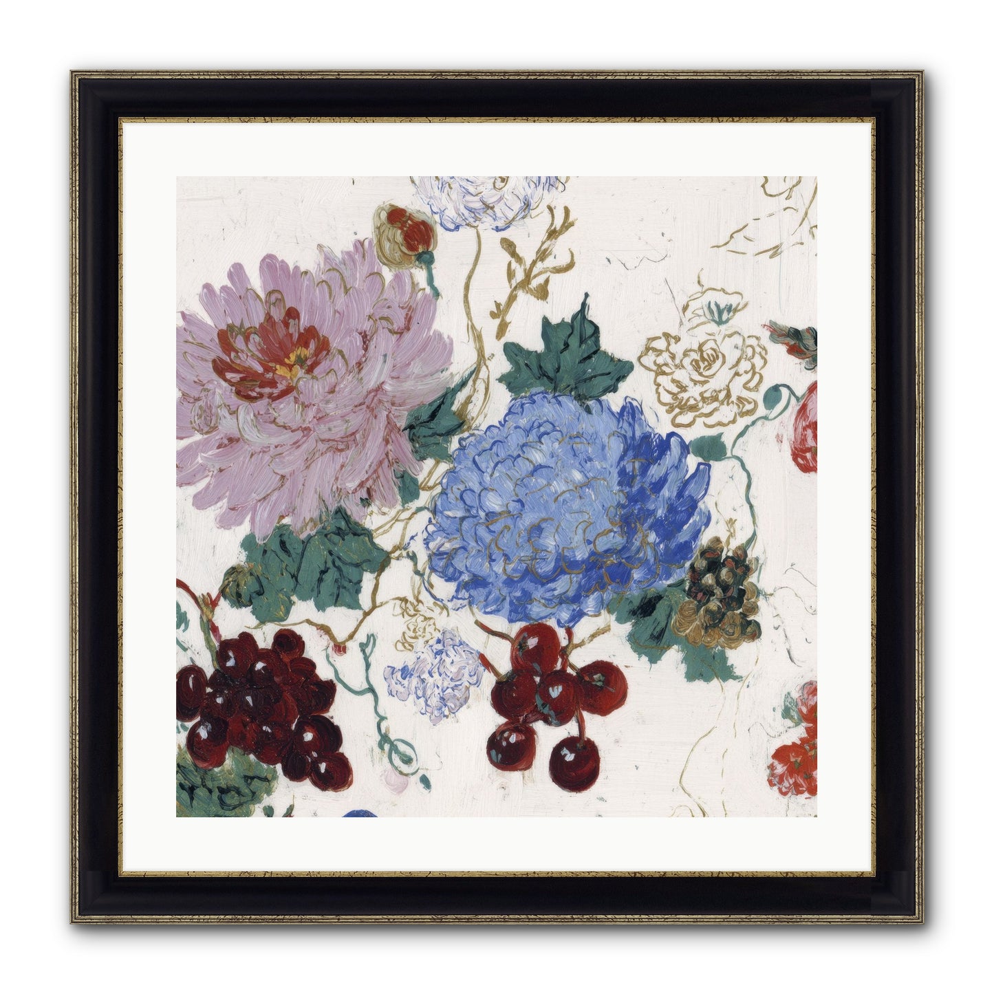 Seedling Soliloquy Framed Print - Black & Gold 24x24