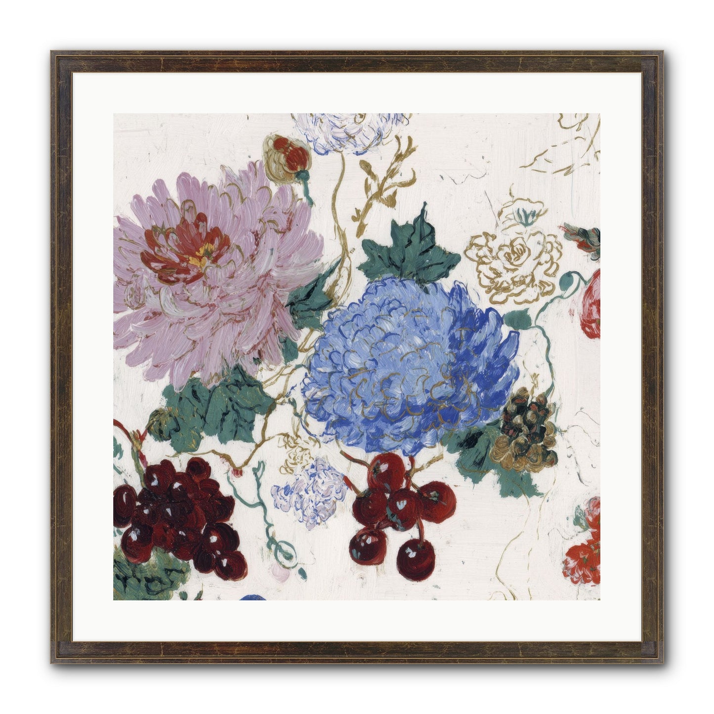 Seedling Soliloquy Framed Print - Slimwoods Black/Gold 24x24