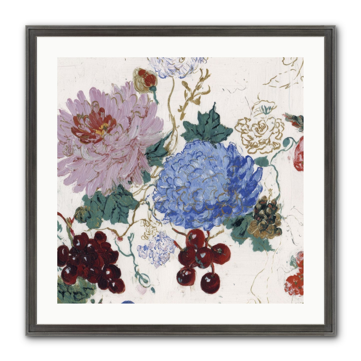 Seedling Soliloquy Framed Print - Slimwoods Black/Silver 24x24