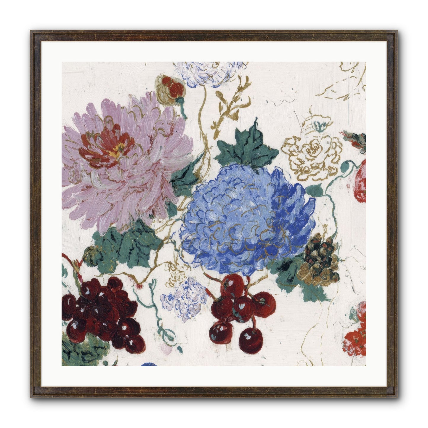 Seedling Soliloquy Framed Print - Slimwoods Black/Gold 30x30