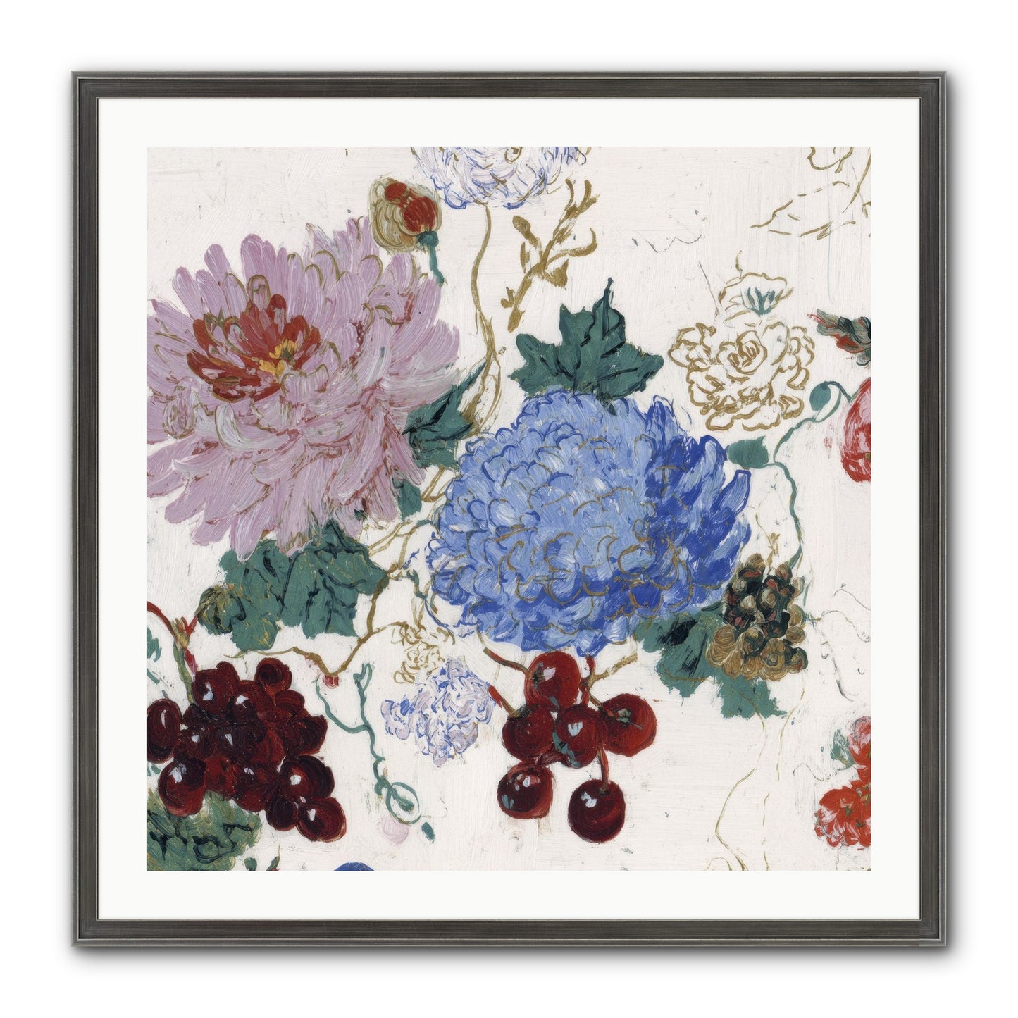 Seedling Soliloquy Framed Print - Slimwoods Black/Silver 30x30