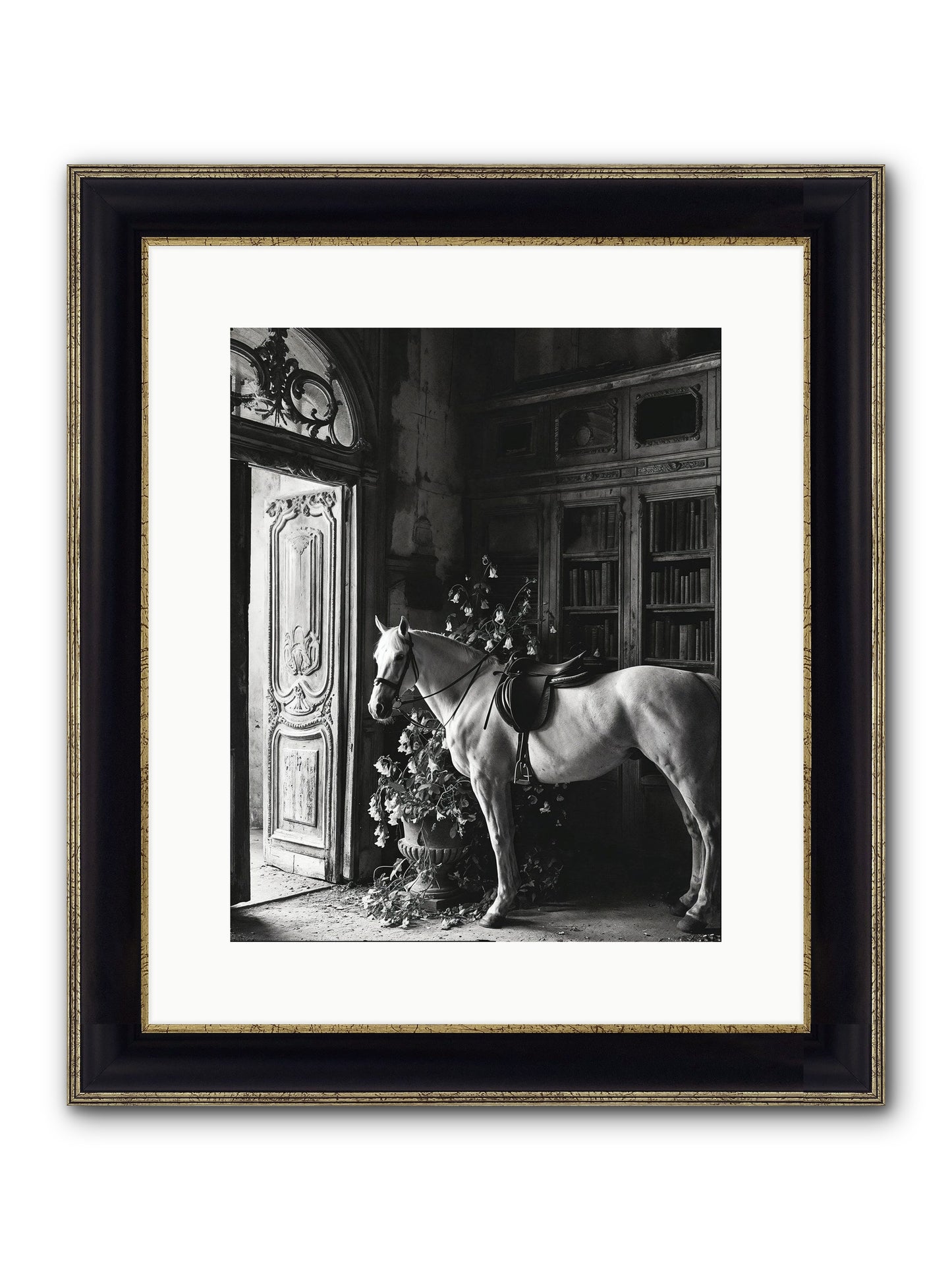 Seldomly Silent Framed Print - Black & Gold 12x15