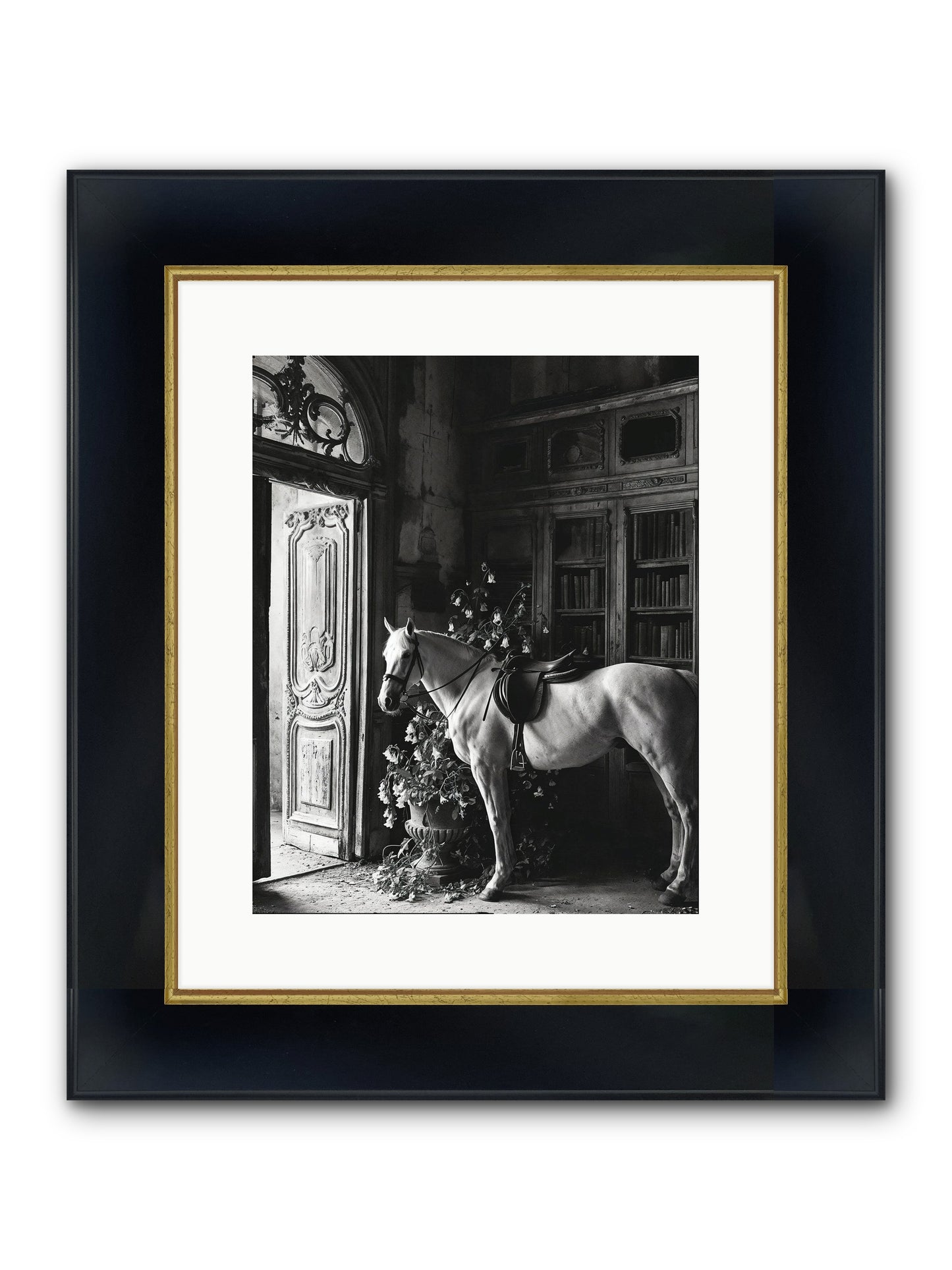 Seldomly Silent Framed Print - Wide Black w/Gold 12x15
