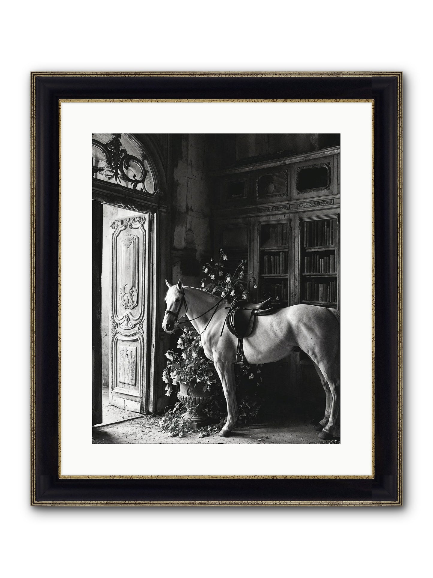 Seldomly Silent Framed Print - Black & Gold 16x20