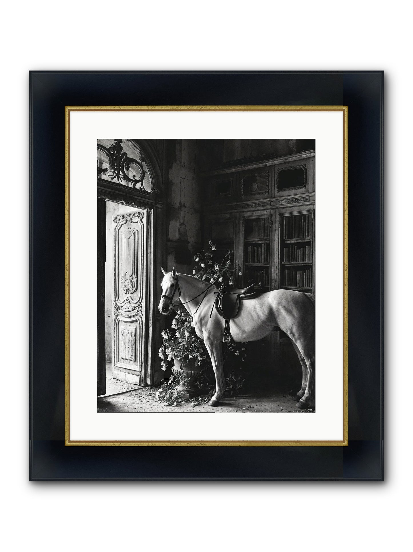 Seldomly Silent Framed Print - Wide Black w/Gold 16x20