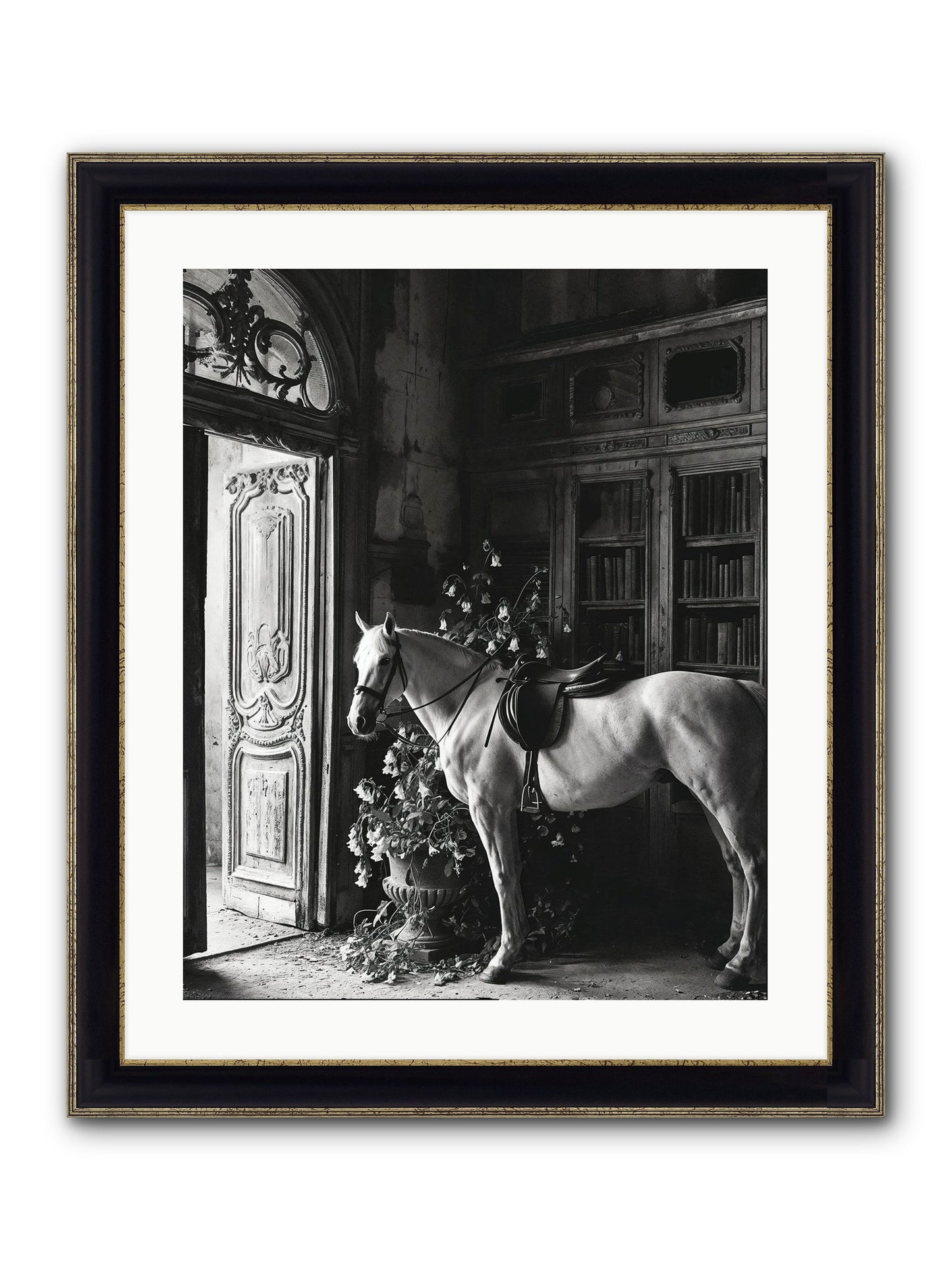 Seldomly Silent Framed Print - Black & Gold 20x25