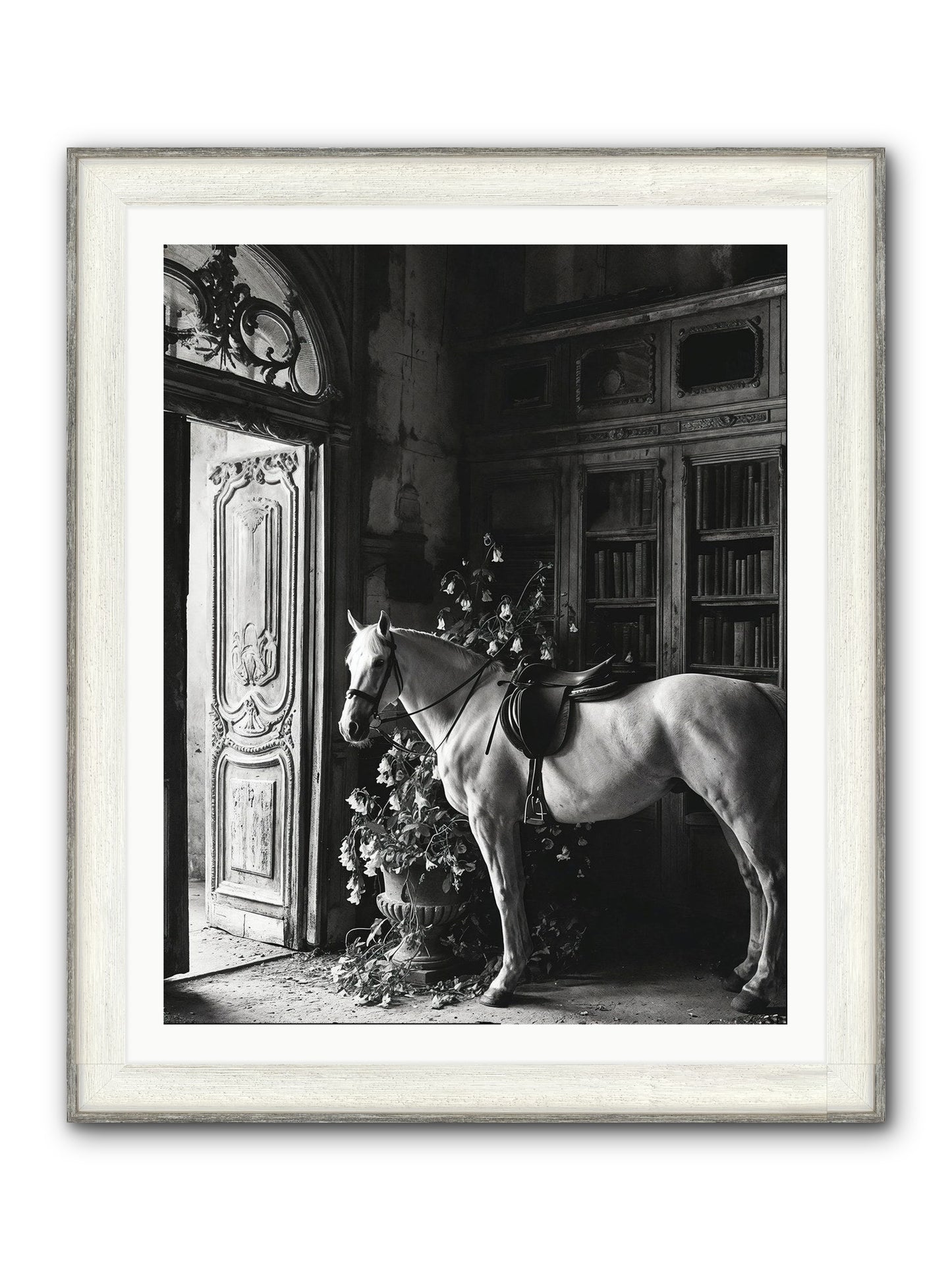 Seldomly Silent Framed Print - Driftwood White 32x40