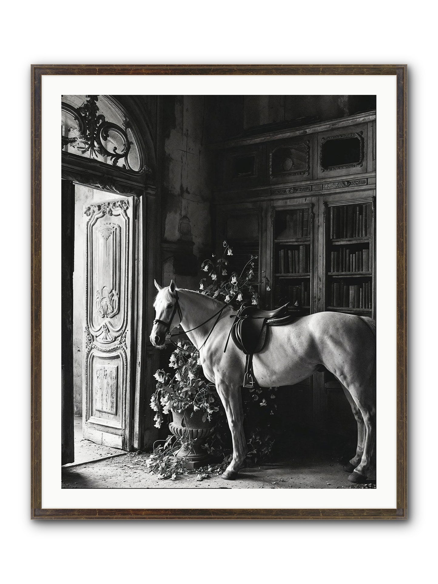 Seldomly Silent Framed Print - Slimwoods Black/Gold 32x40