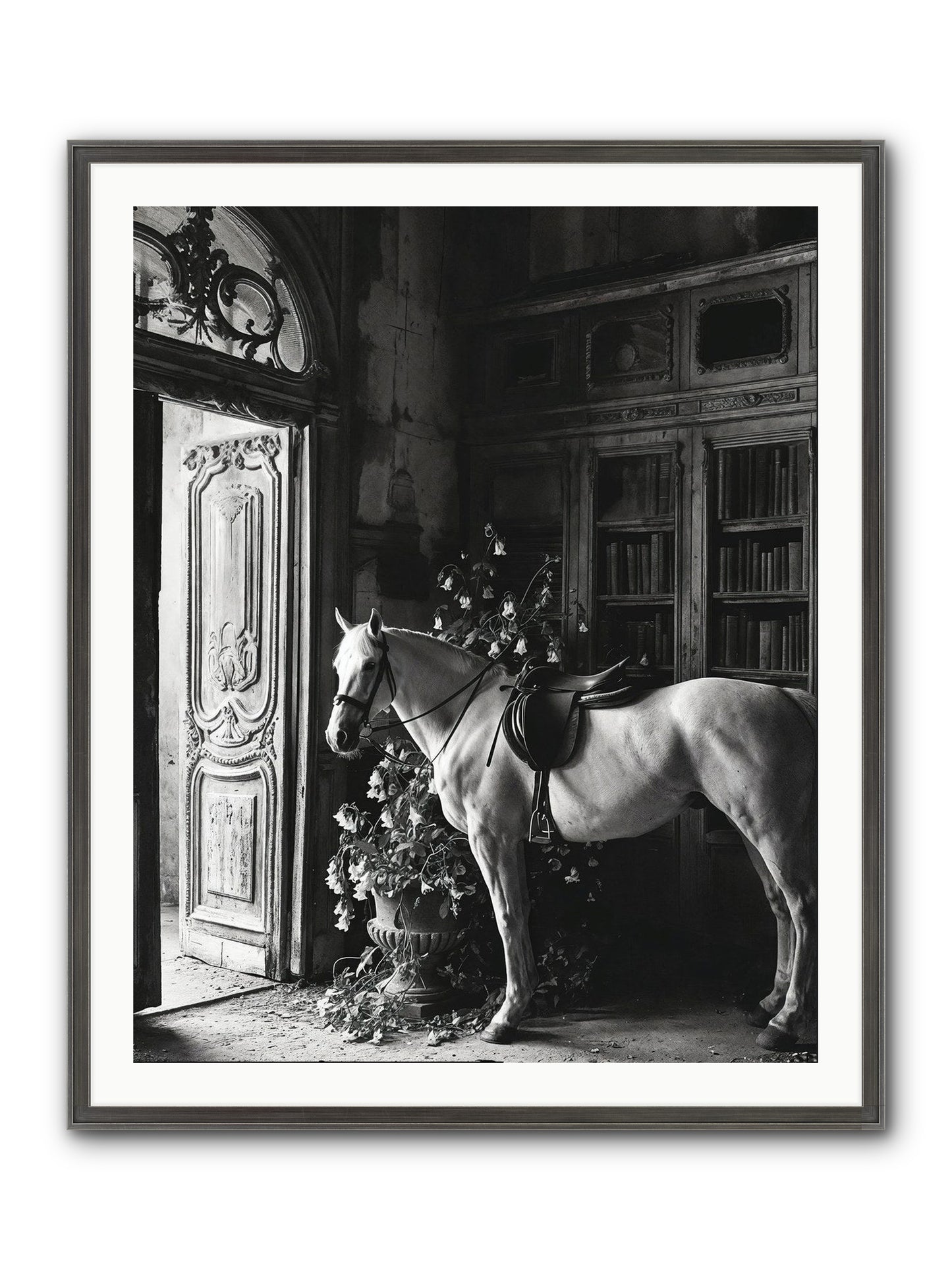 Seldomly Silent Framed Print - Slimwoods Black/Silver 32x40