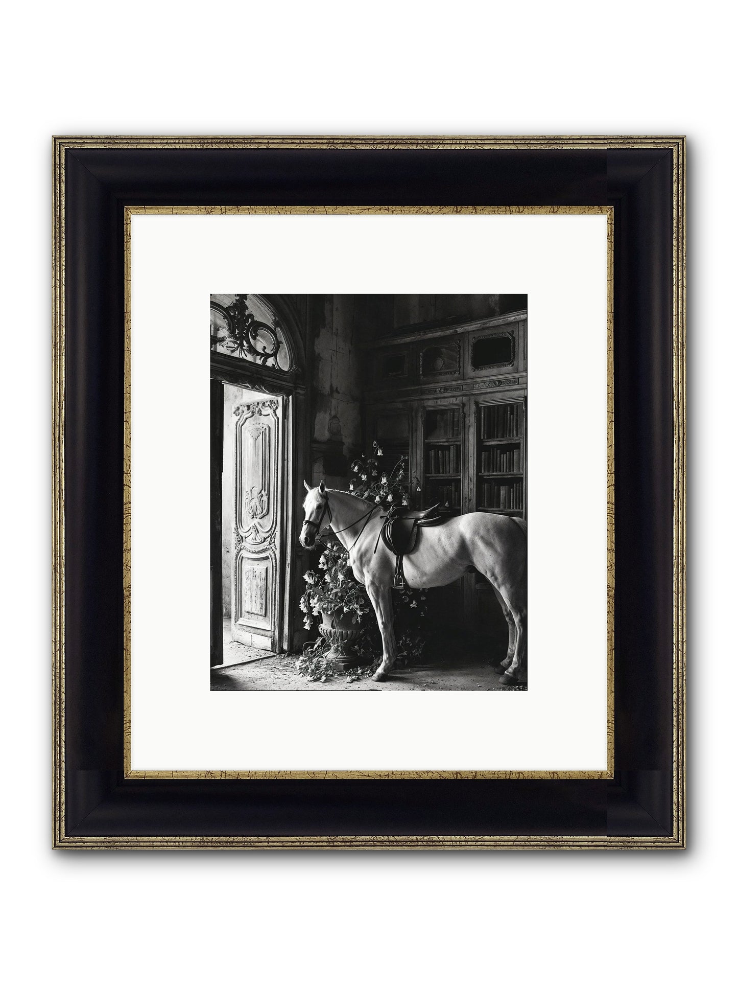 Seldomly Silent Framed Print - Black & Gold 8x10