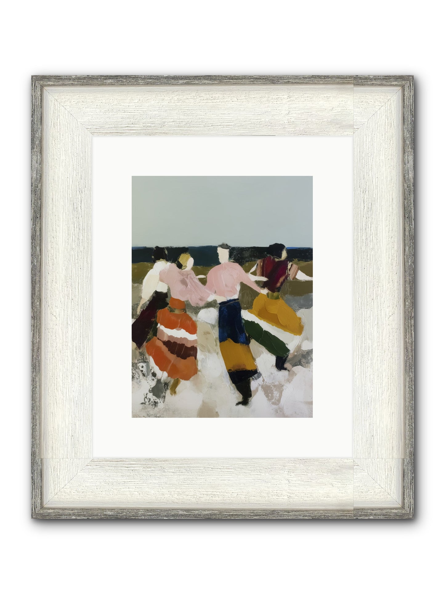 Sepia Tangle Framed Print - Driftwood White 9x12