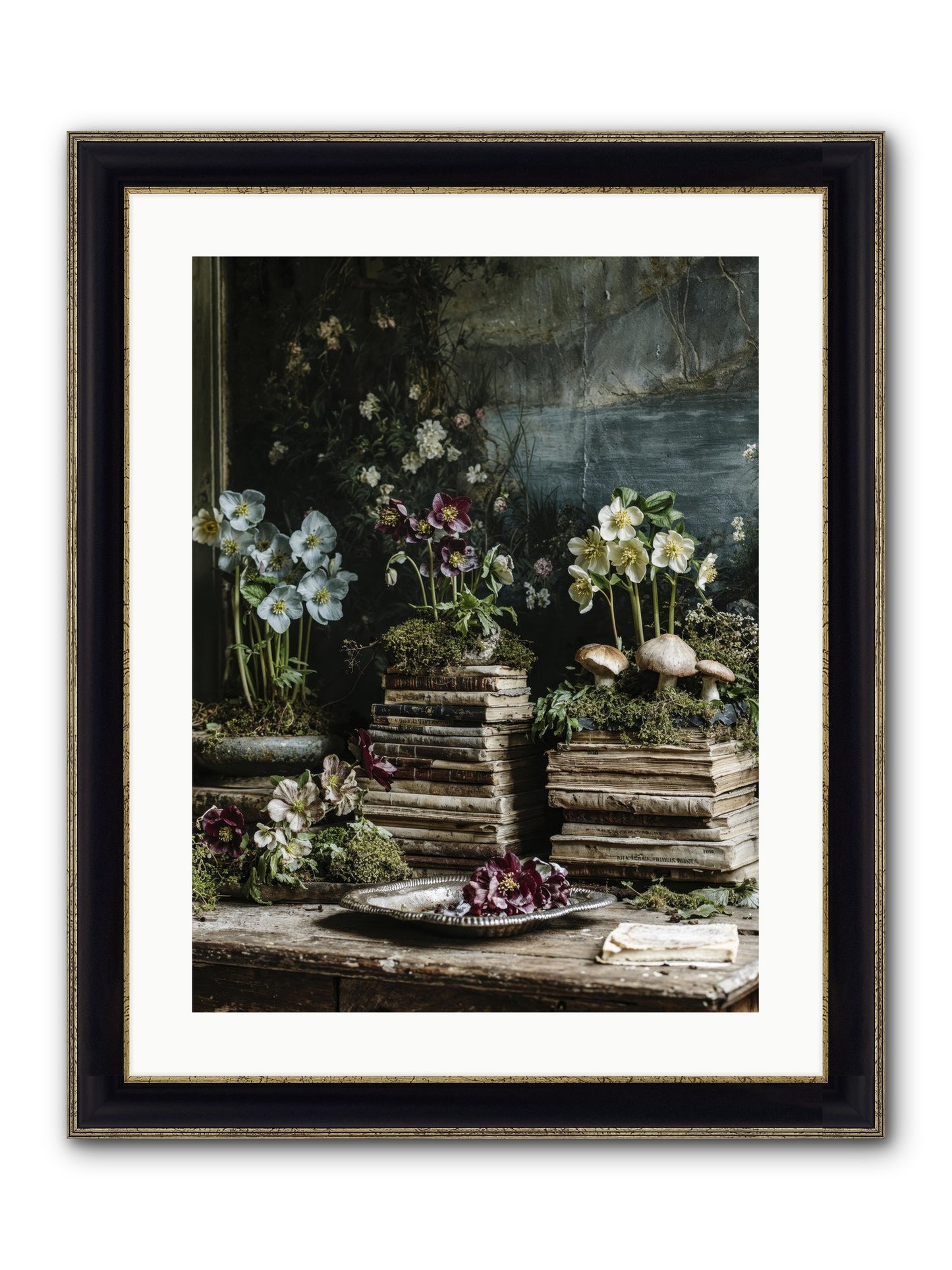 Seraphina Framed Print - Black & Gold 18x24