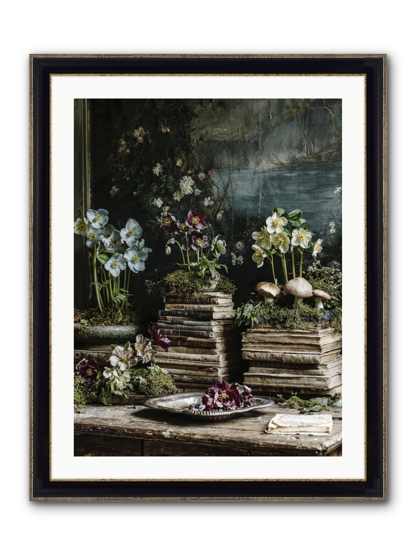 Seraphina Framed Print - Black & Gold 24x32