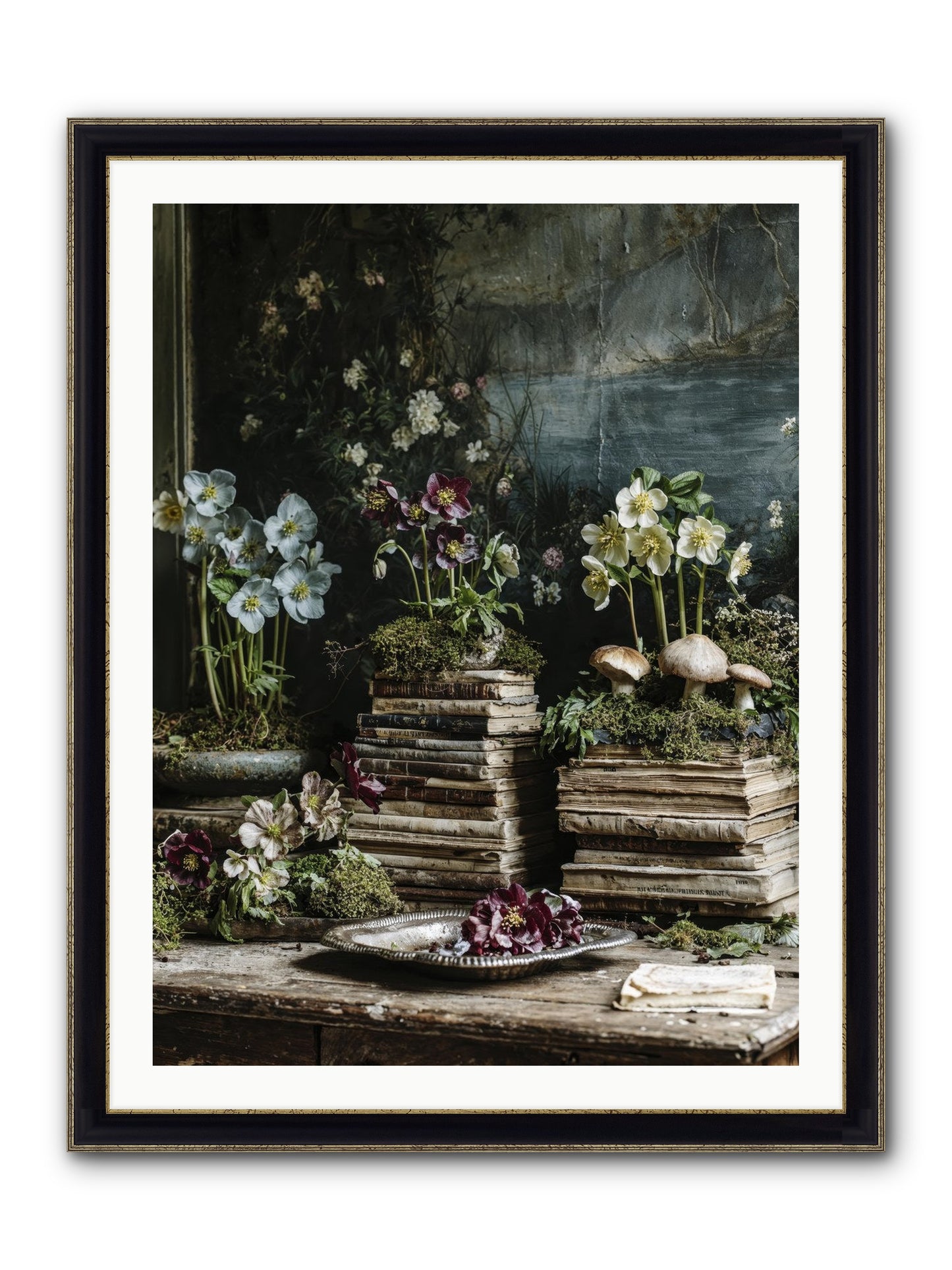Seraphina Framed Print - Black & Gold 30x40
