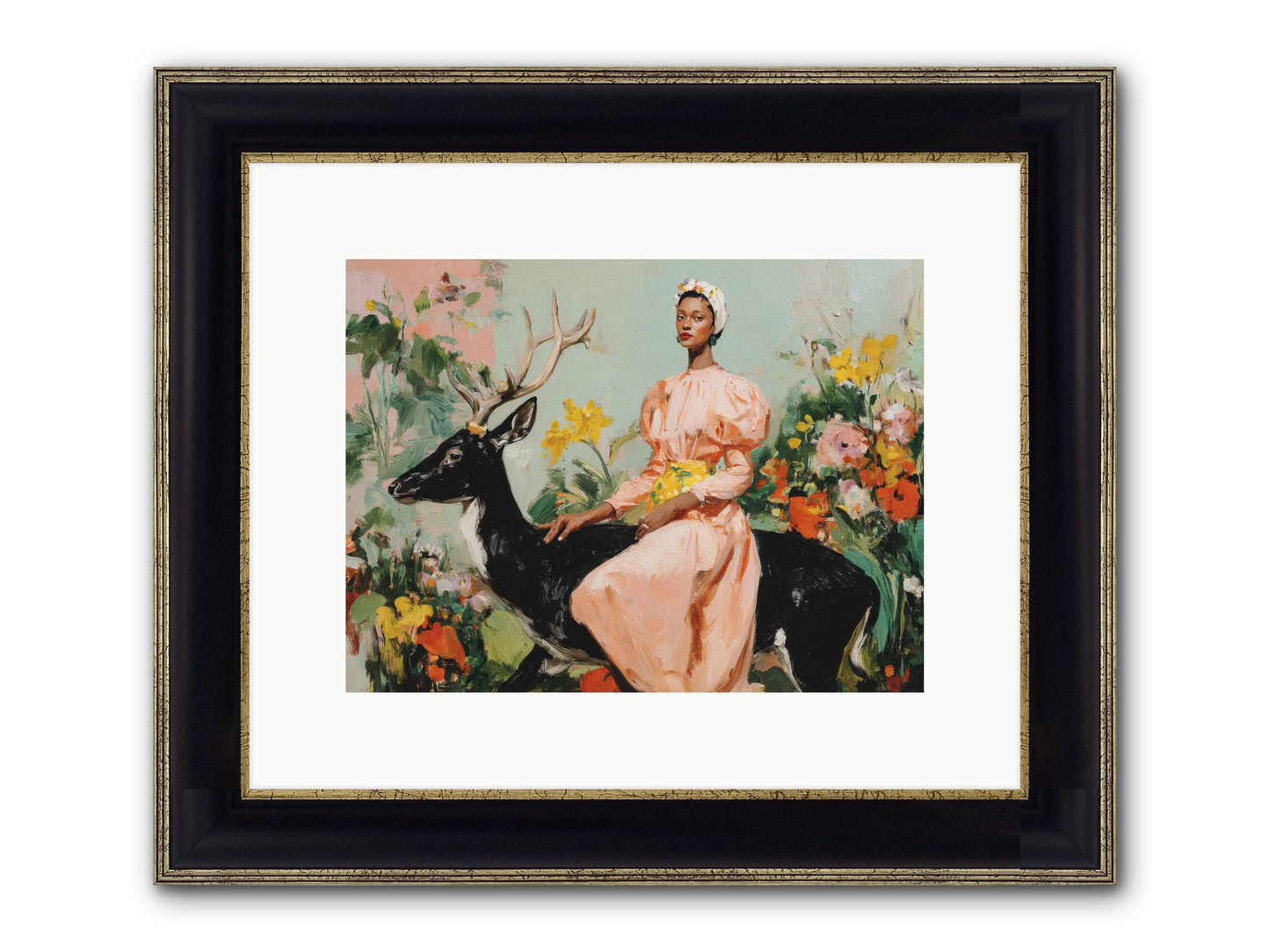 Seraphina’s Archive Framed Print - Black & Gold 12x9