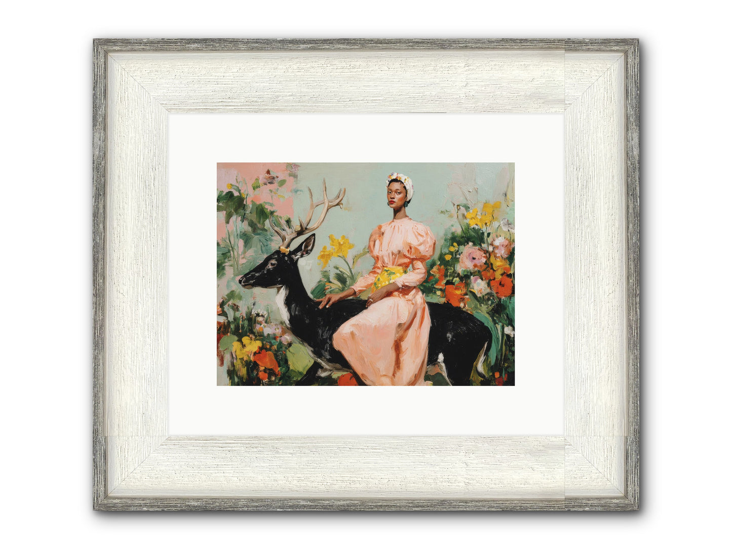 Seraphina’s Archive Framed Print - Driftwood White 12x9