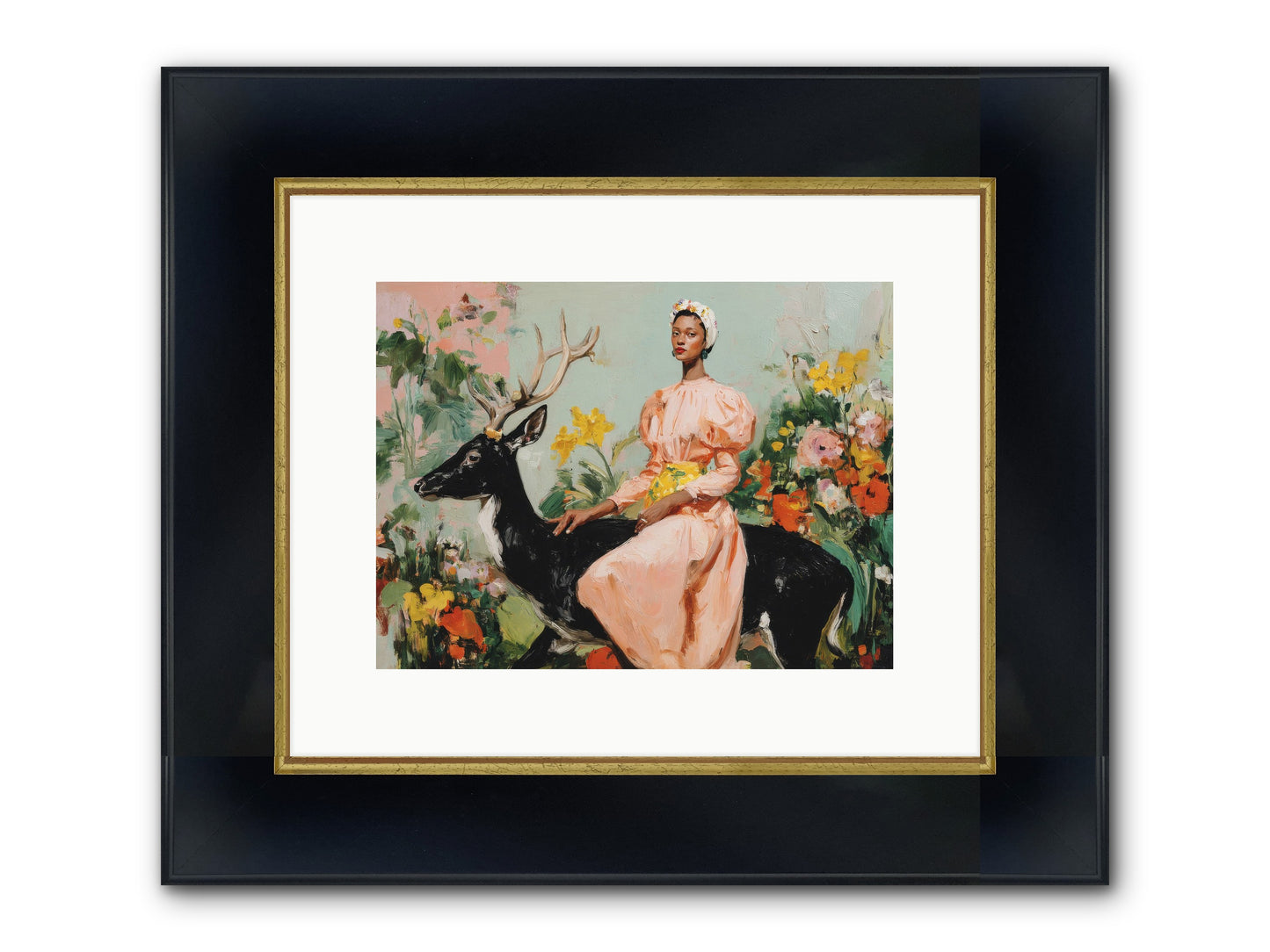 Seraphina’s Archive Framed Print - Wide Black w/Gold 12x9