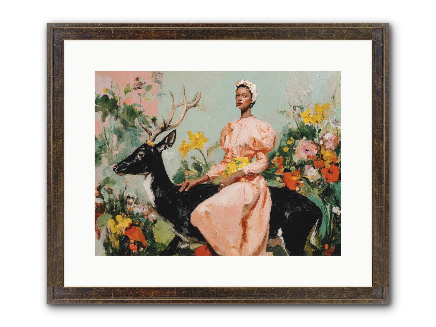 Seraphina’s Archive Framed Print - Slimwoods Black/Gold 16x12