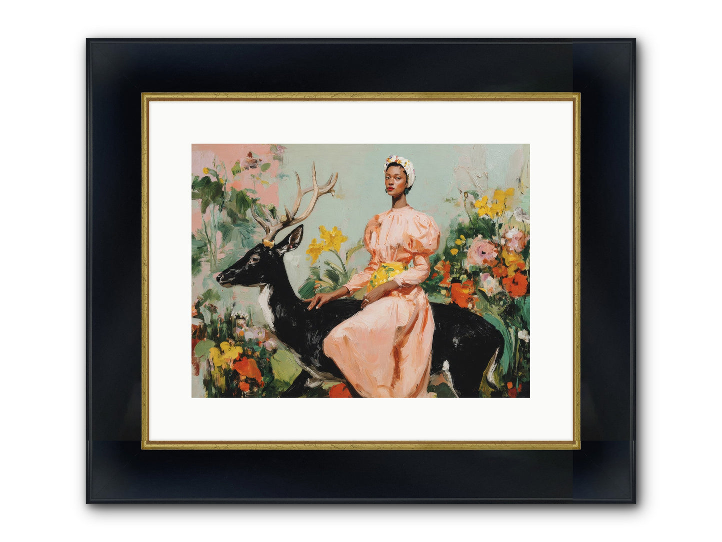 Seraphina’s Archive Framed Print - Wide Black w/Gold 16x12