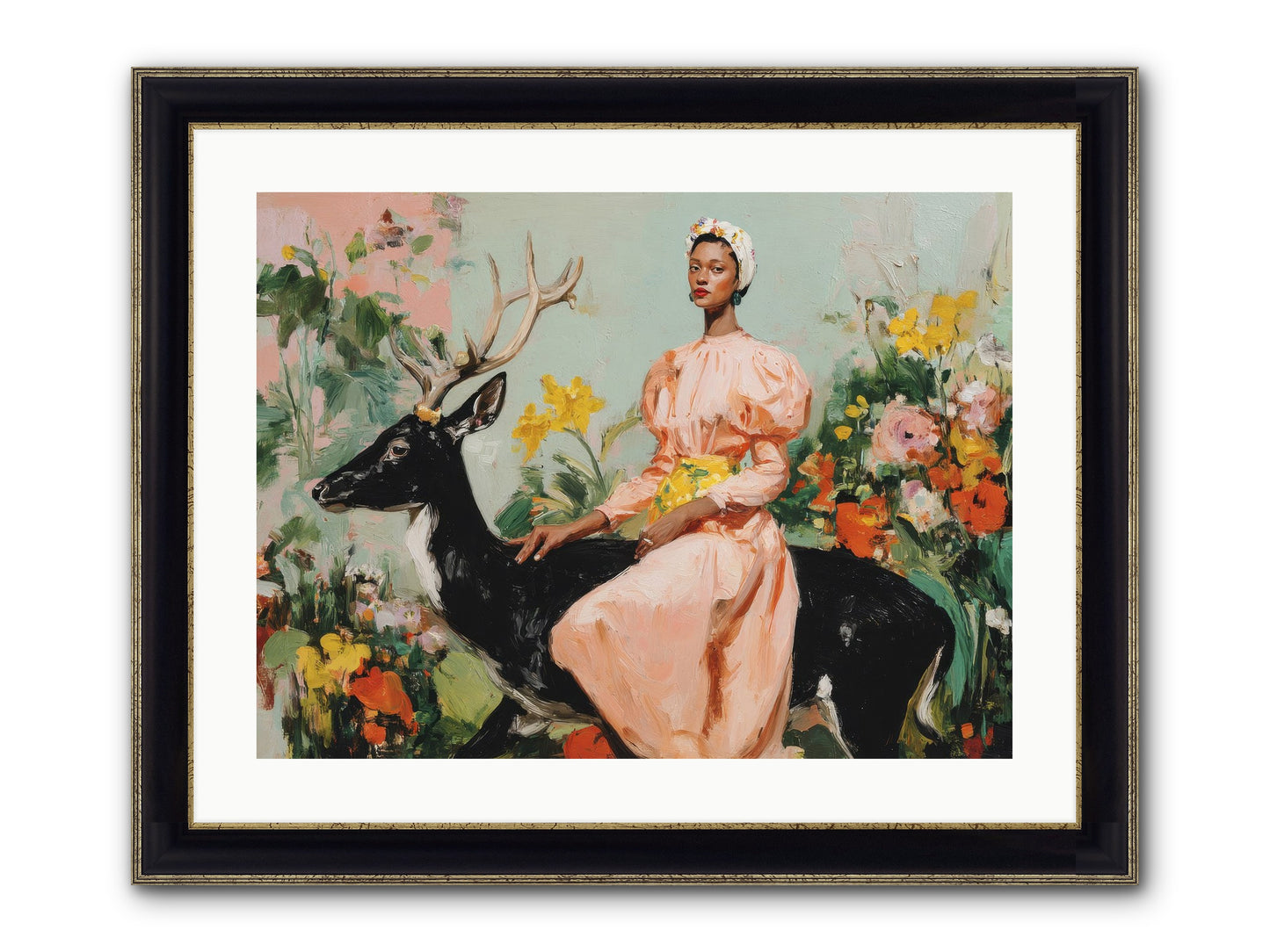 Seraphina’s Archive Framed Print - Black & Gold 24x18
