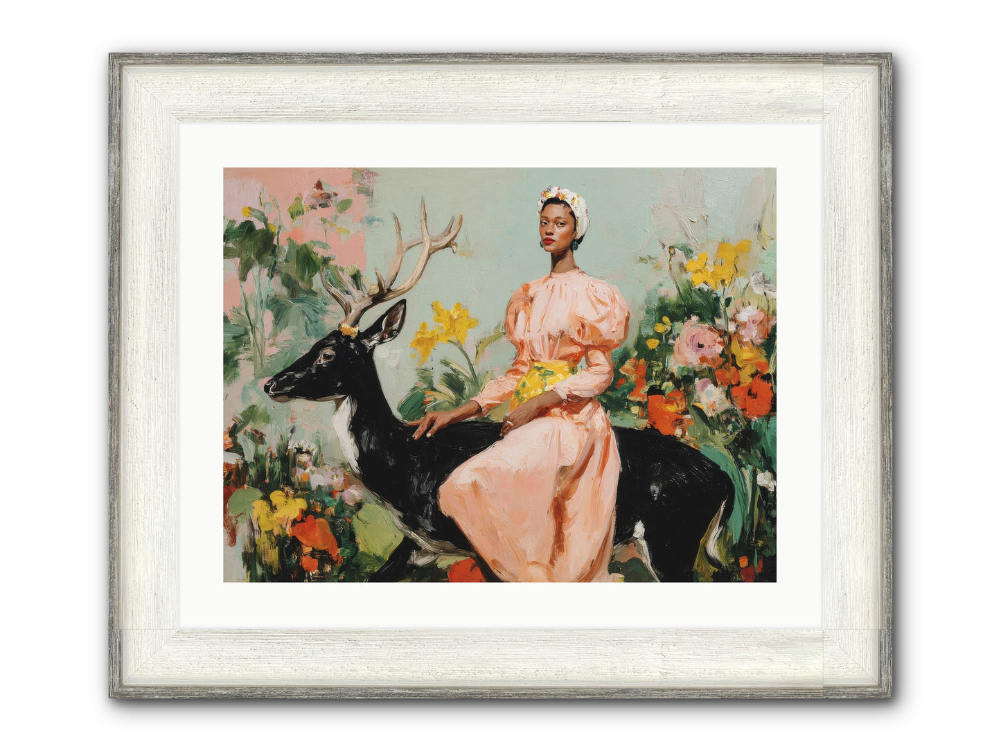 Seraphina’s Archive Framed Print - Driftwood White 24x18
