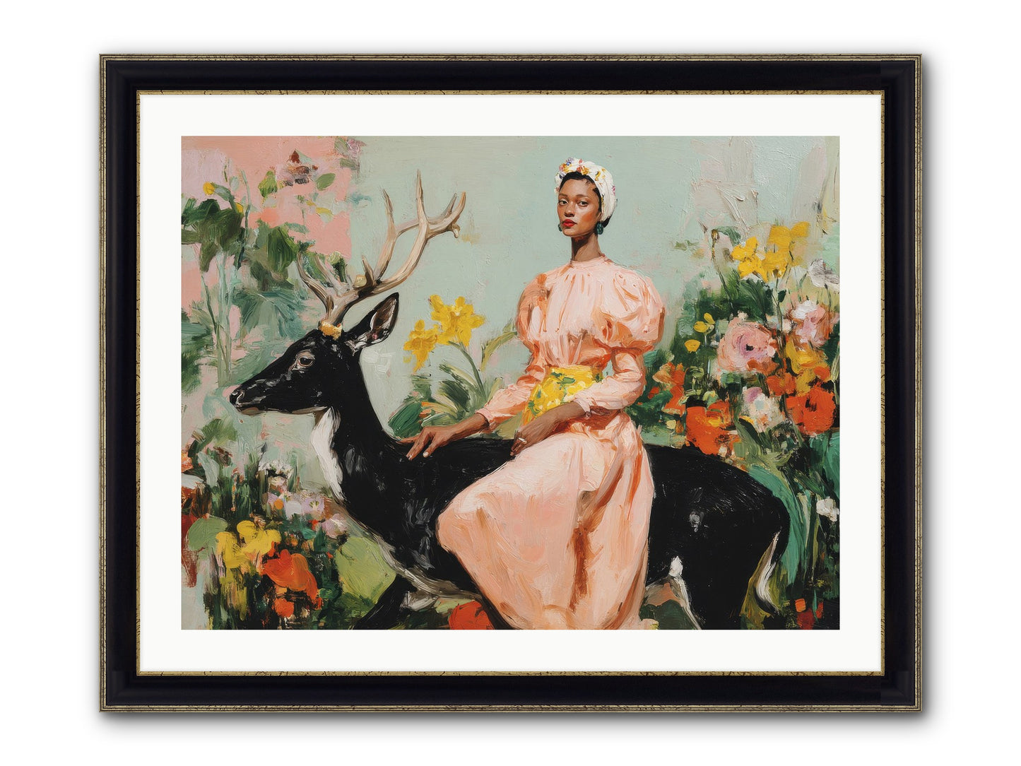 Seraphina’s Archive Framed Print - Black & Gold 32x24