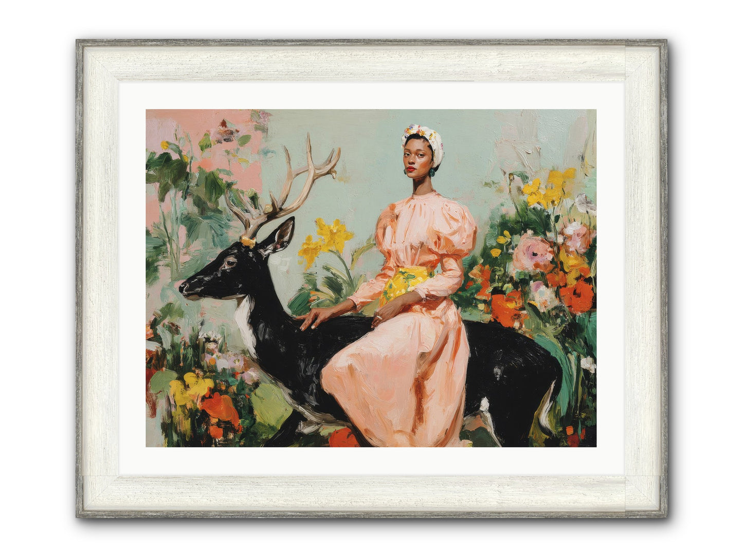 Seraphina’s Archive Framed Print - Driftwood White 32x24