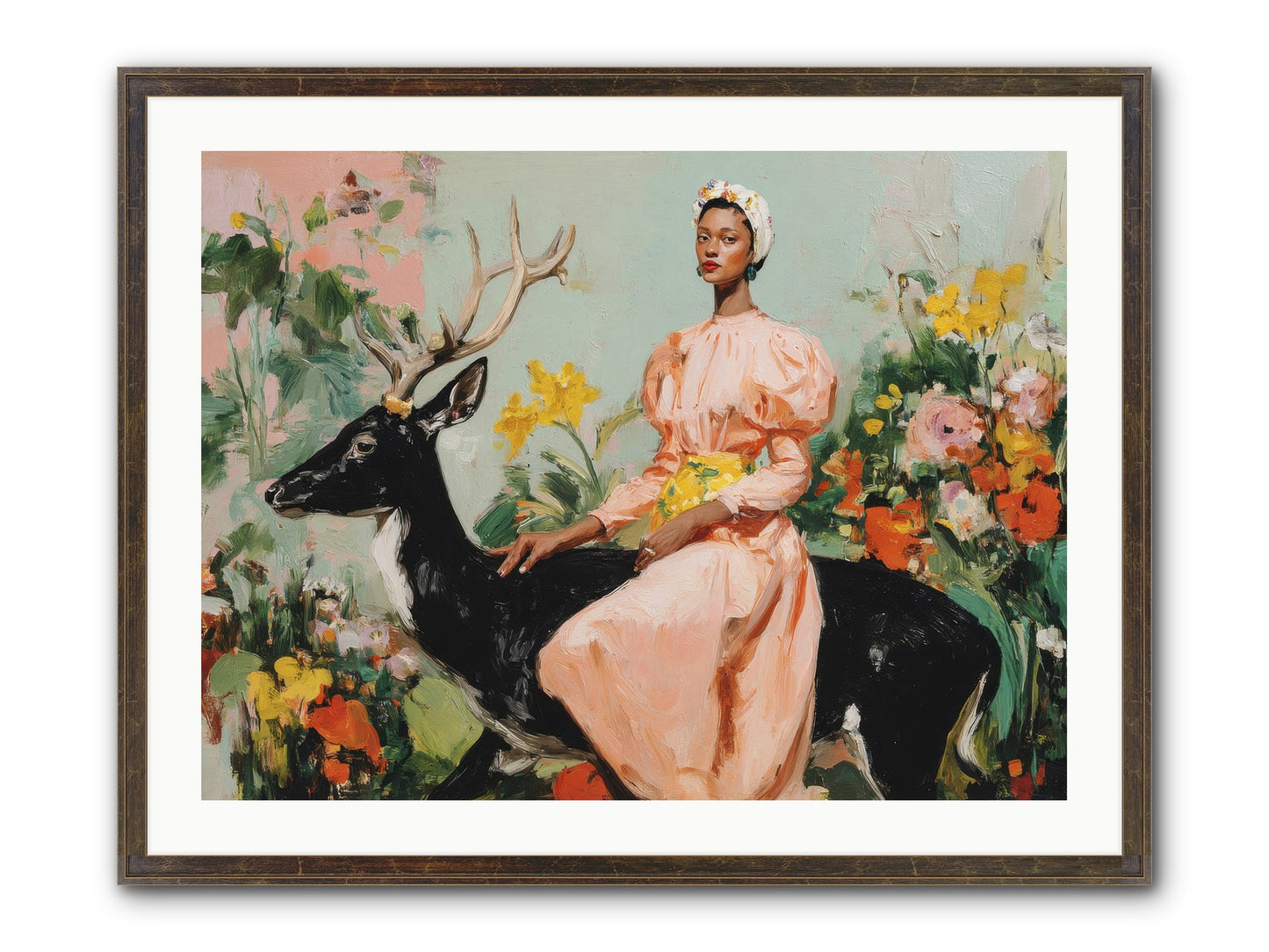 Seraphina’s Archive Framed Print - Slimwoods Black/Gold 32x24