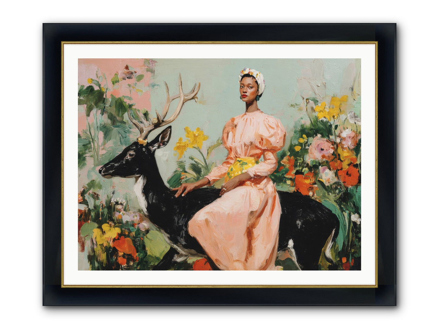 Seraphina’s Archive Framed Print - Wide Black w/Gold 40x30