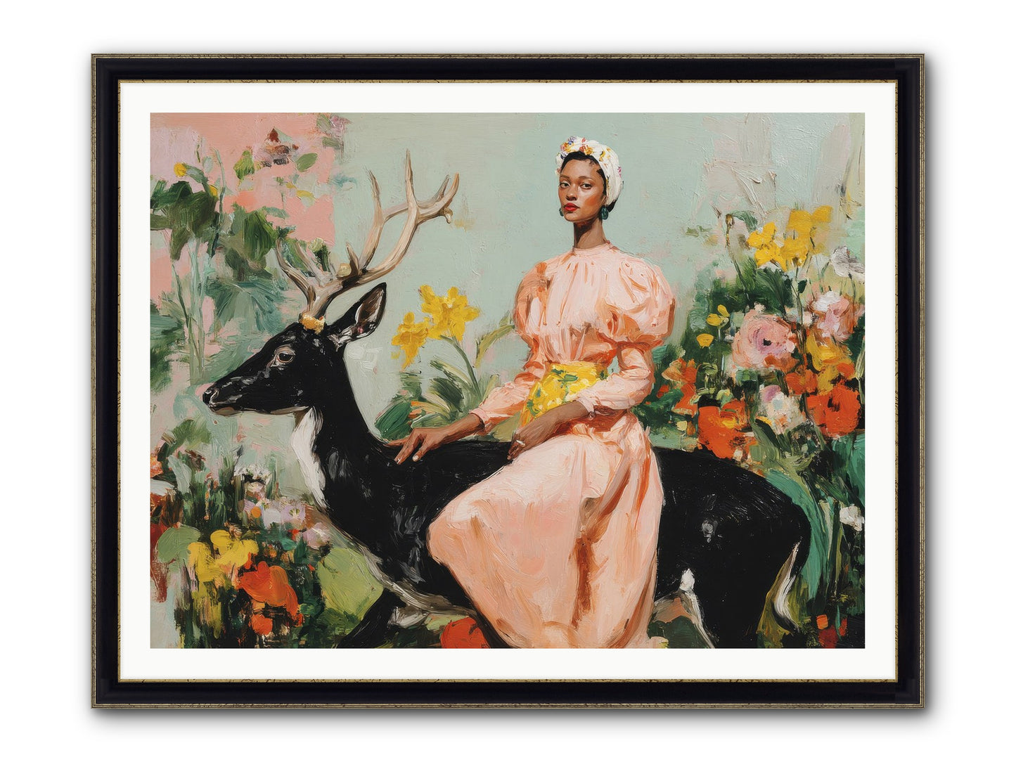 Seraphina’s Archive Framed Print - Black & Gold 48x36