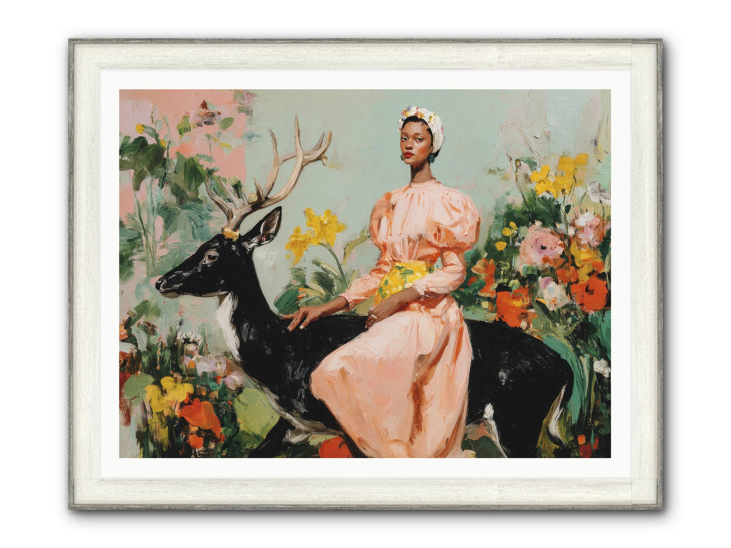 Seraphina’s Archive Framed Print - Driftwood White 48x36