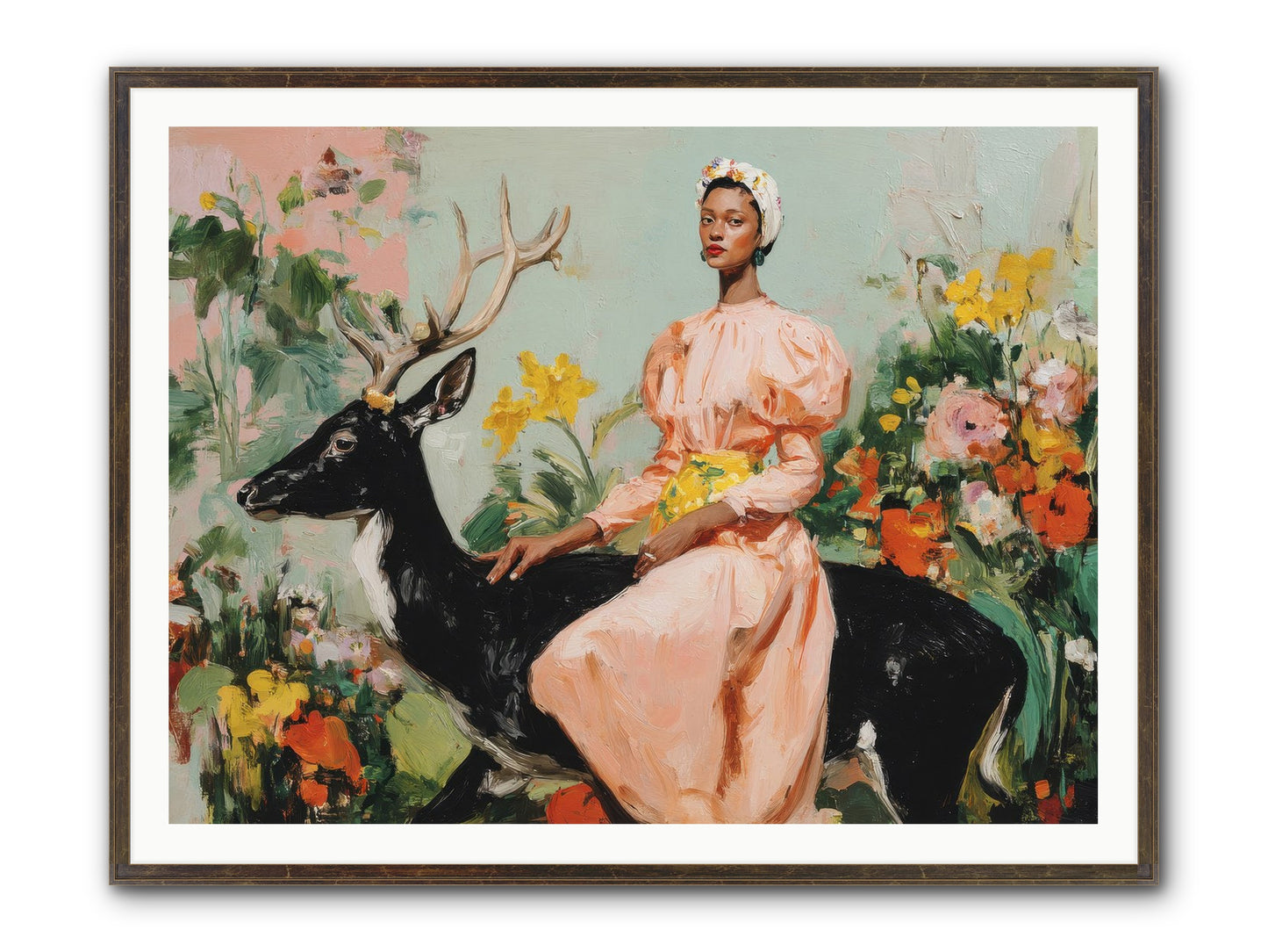 Seraphina’s Archive Framed Print - Slimwoods Black/Gold 48x36