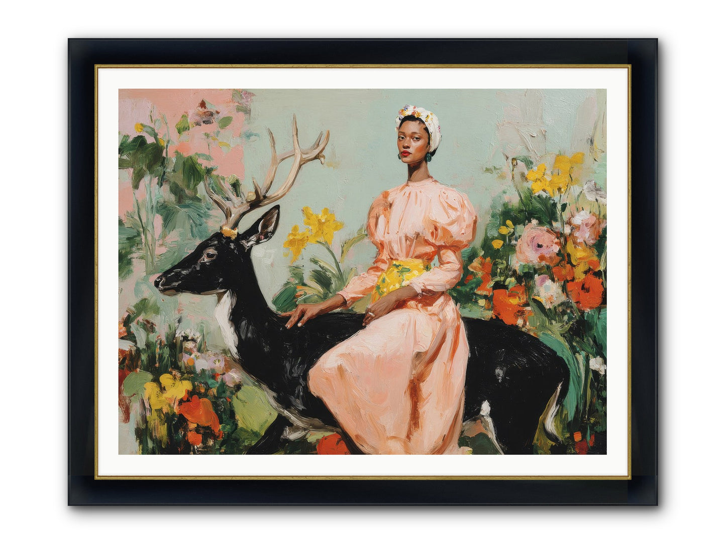 Seraphina’s Archive Framed Print - Wide Black w/Gold 48x36