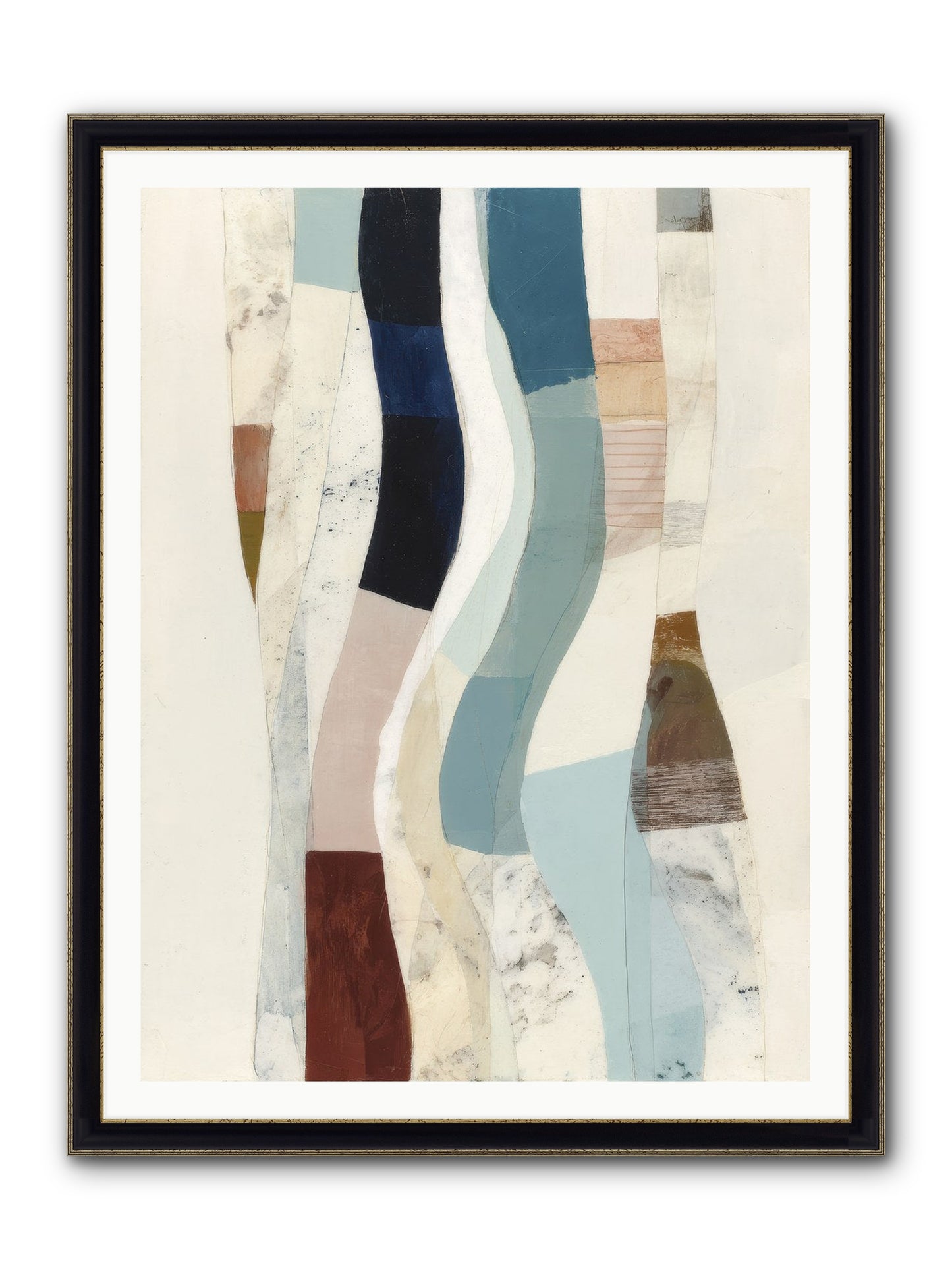 Serein Framed Print - Black & Gold 36x48