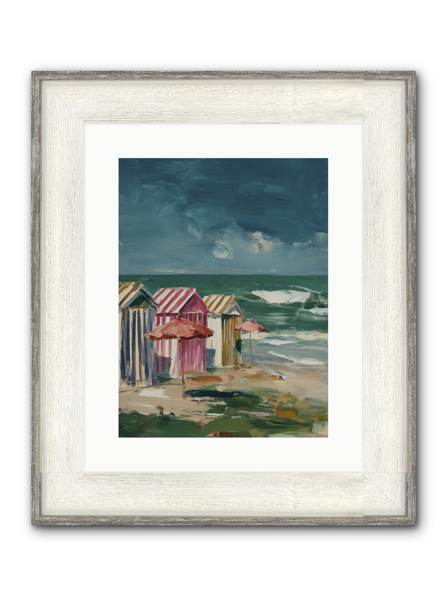 Serenaded By Waves Framed Print - Driftwood White 12x16