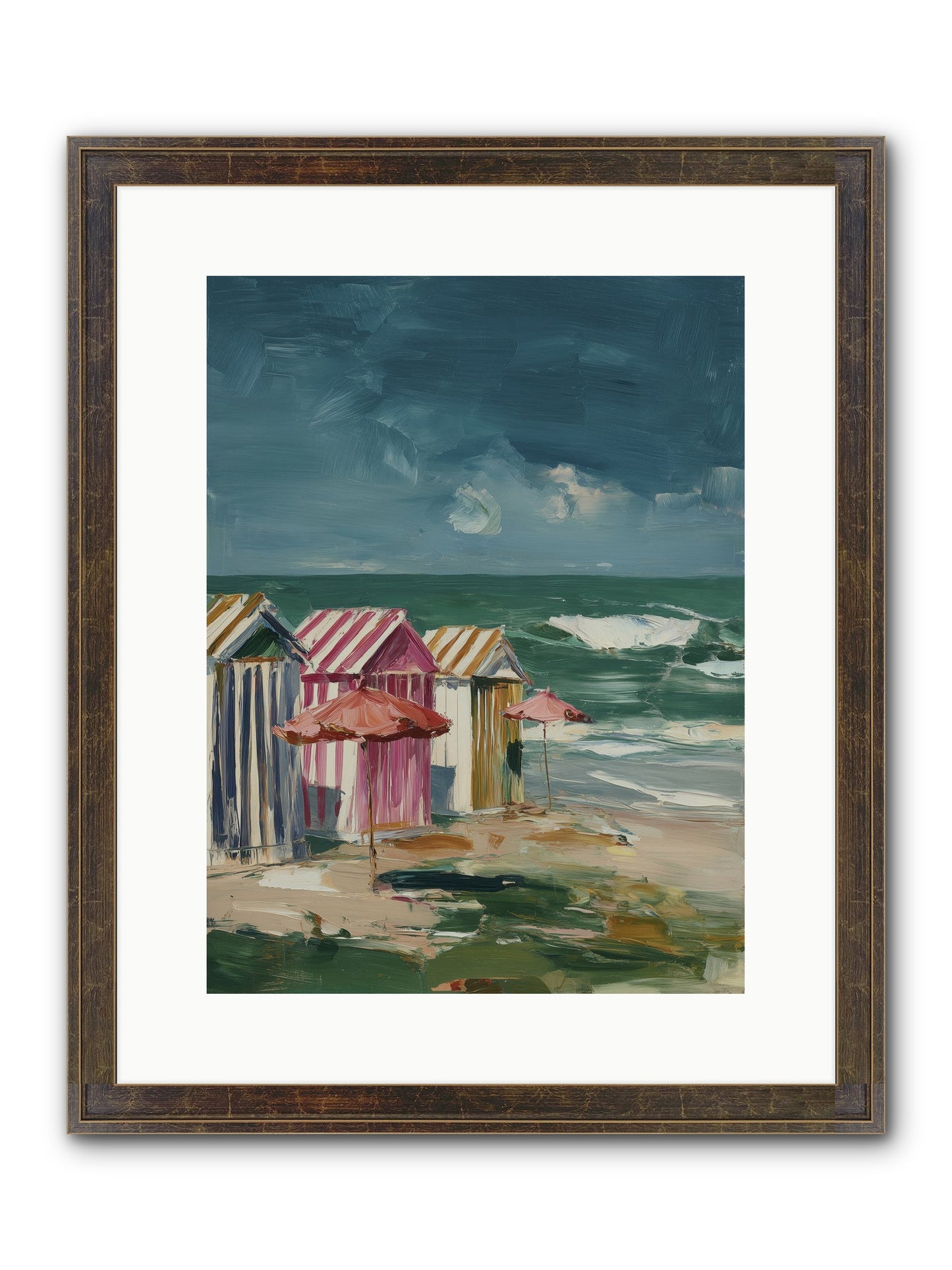 Serenaded By Waves Framed Print - Slimwoods Black/Gold 12x16