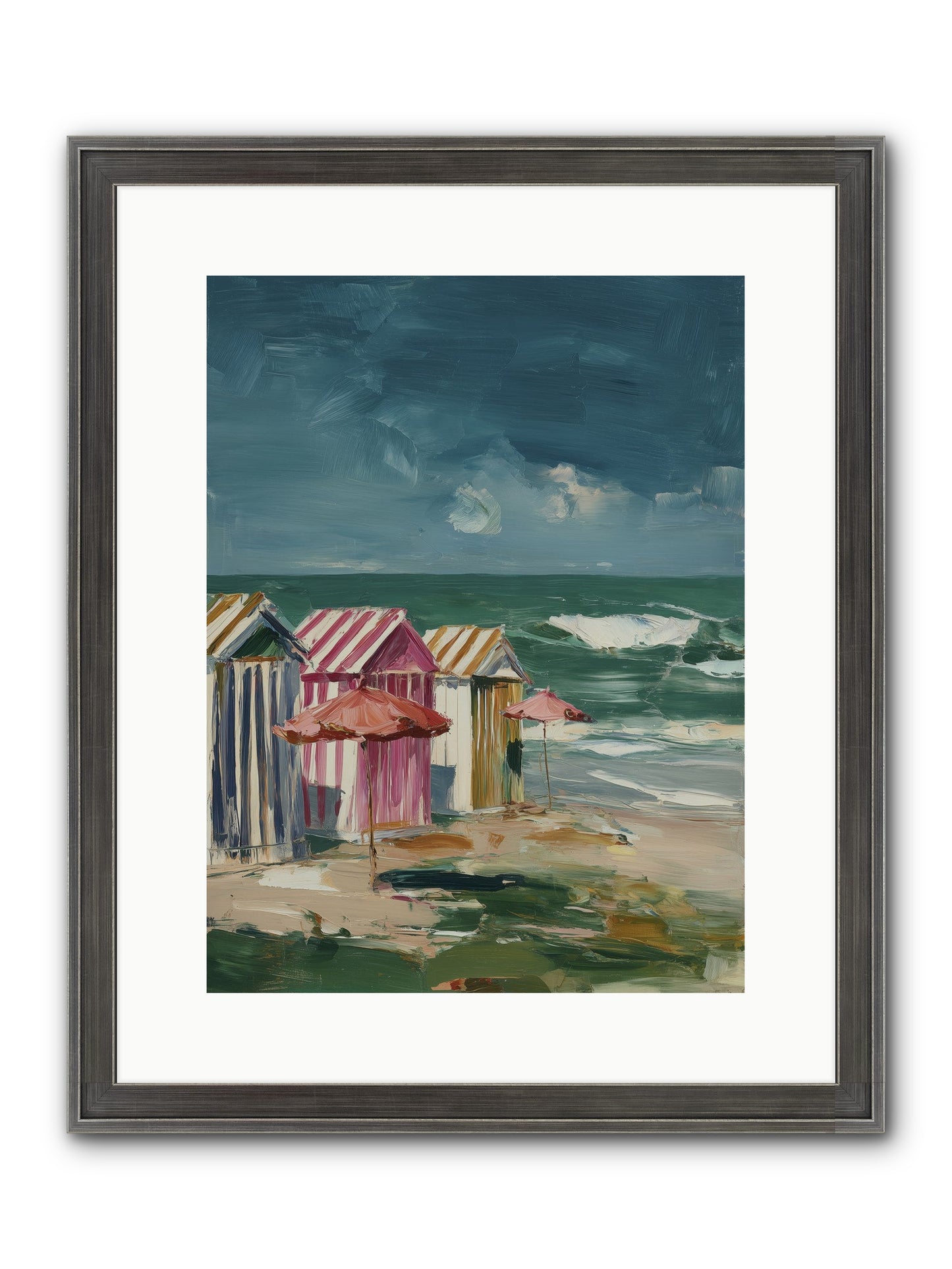 Serenaded By Waves Framed Print - Slimwoods Black/Silver 12x16
