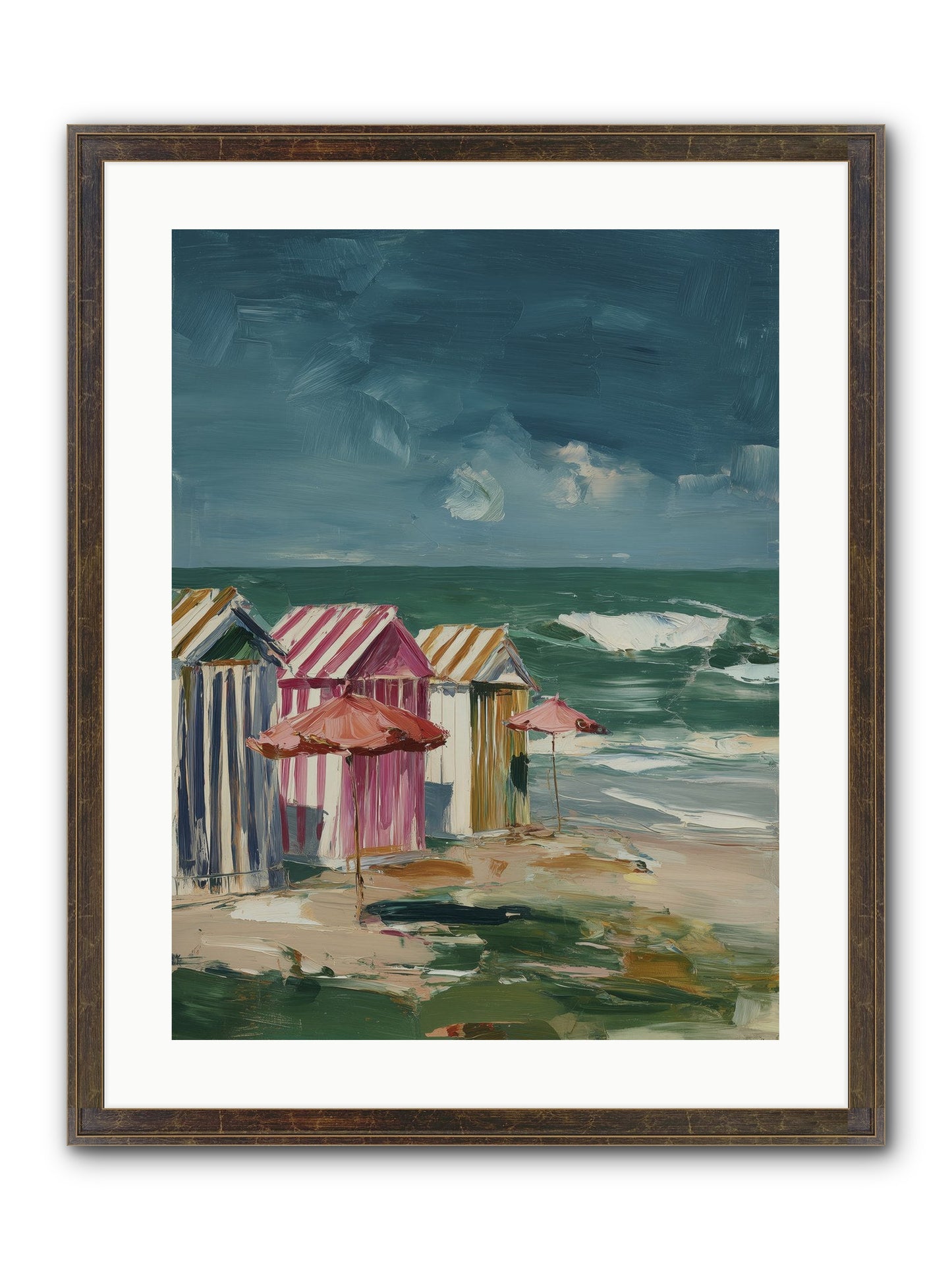 Serenaded By Waves Framed Print - Slimwoods Black/Gold 18x24