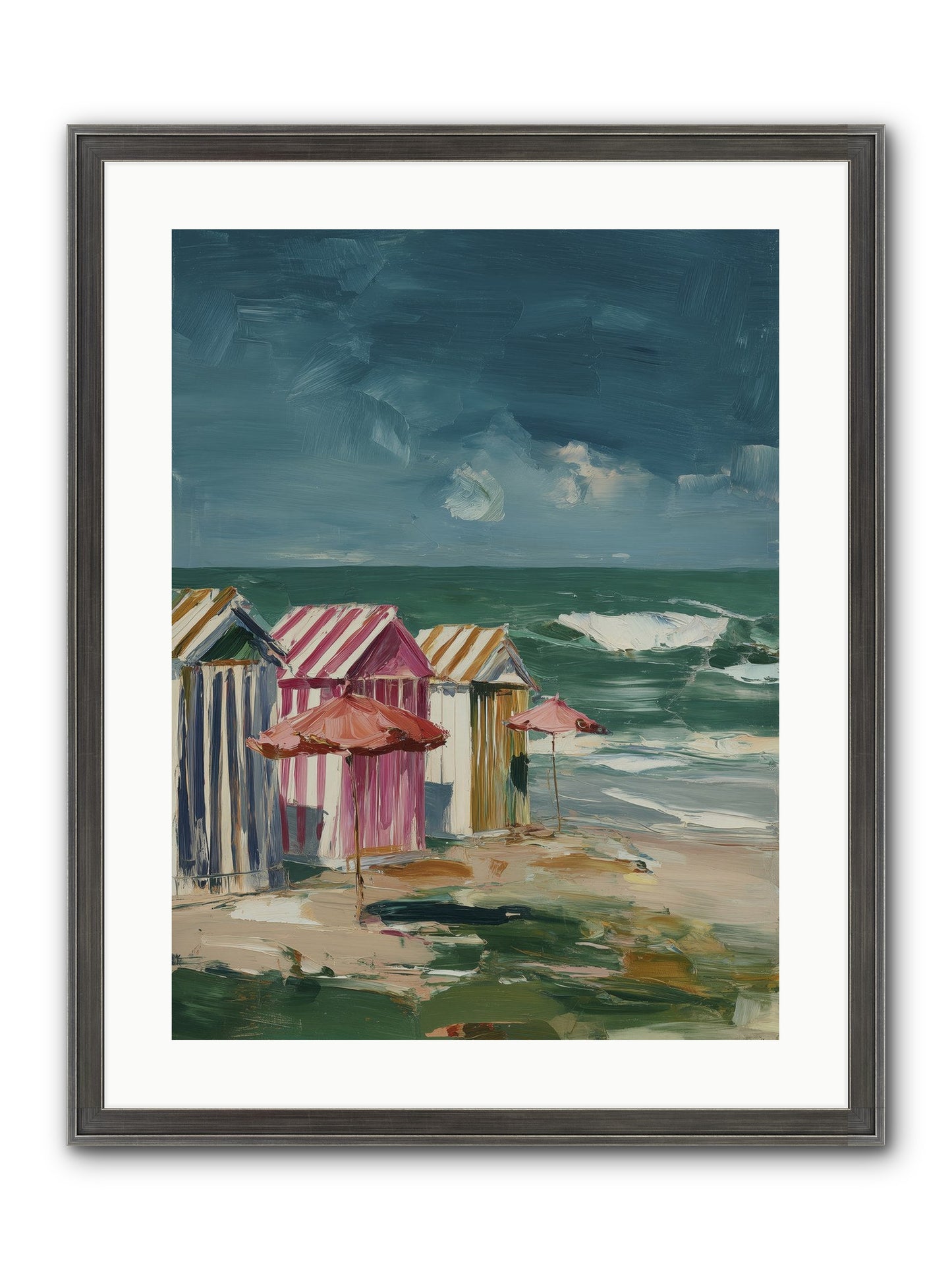 Serenaded By Waves Framed Print - Slimwoods Black/Silver 18x24