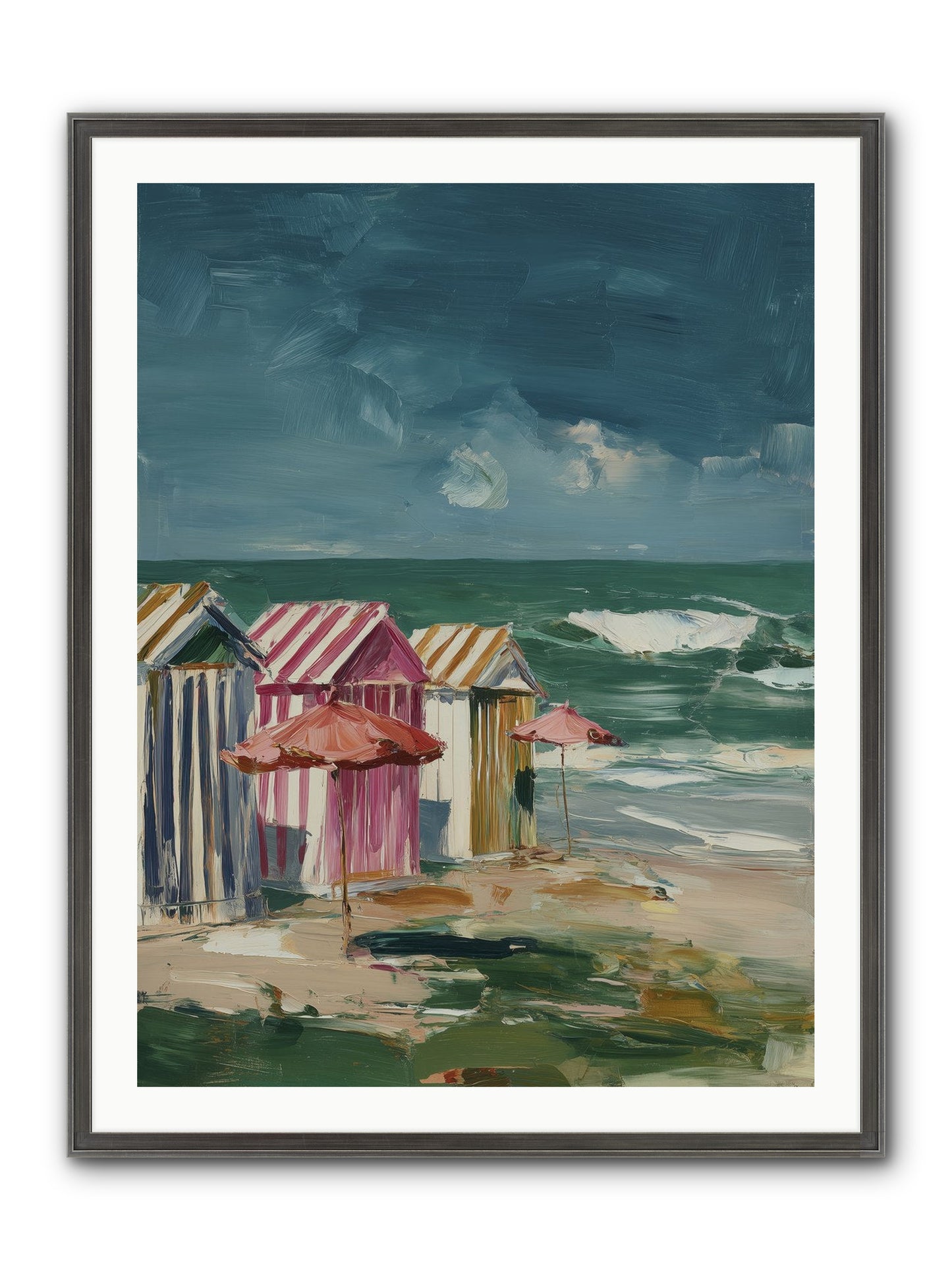 Serenaded By Waves Framed Print - Slimwoods Black/Silver 30x40