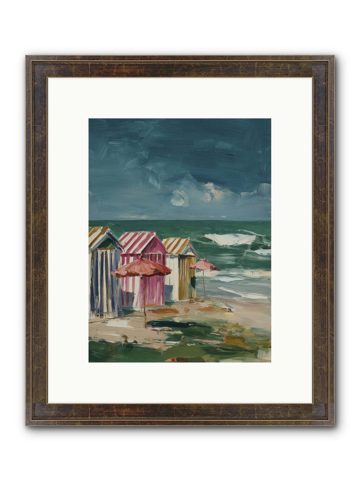Serenaded By Waves Framed Print - Slimwoods Black/Gold 9x12
