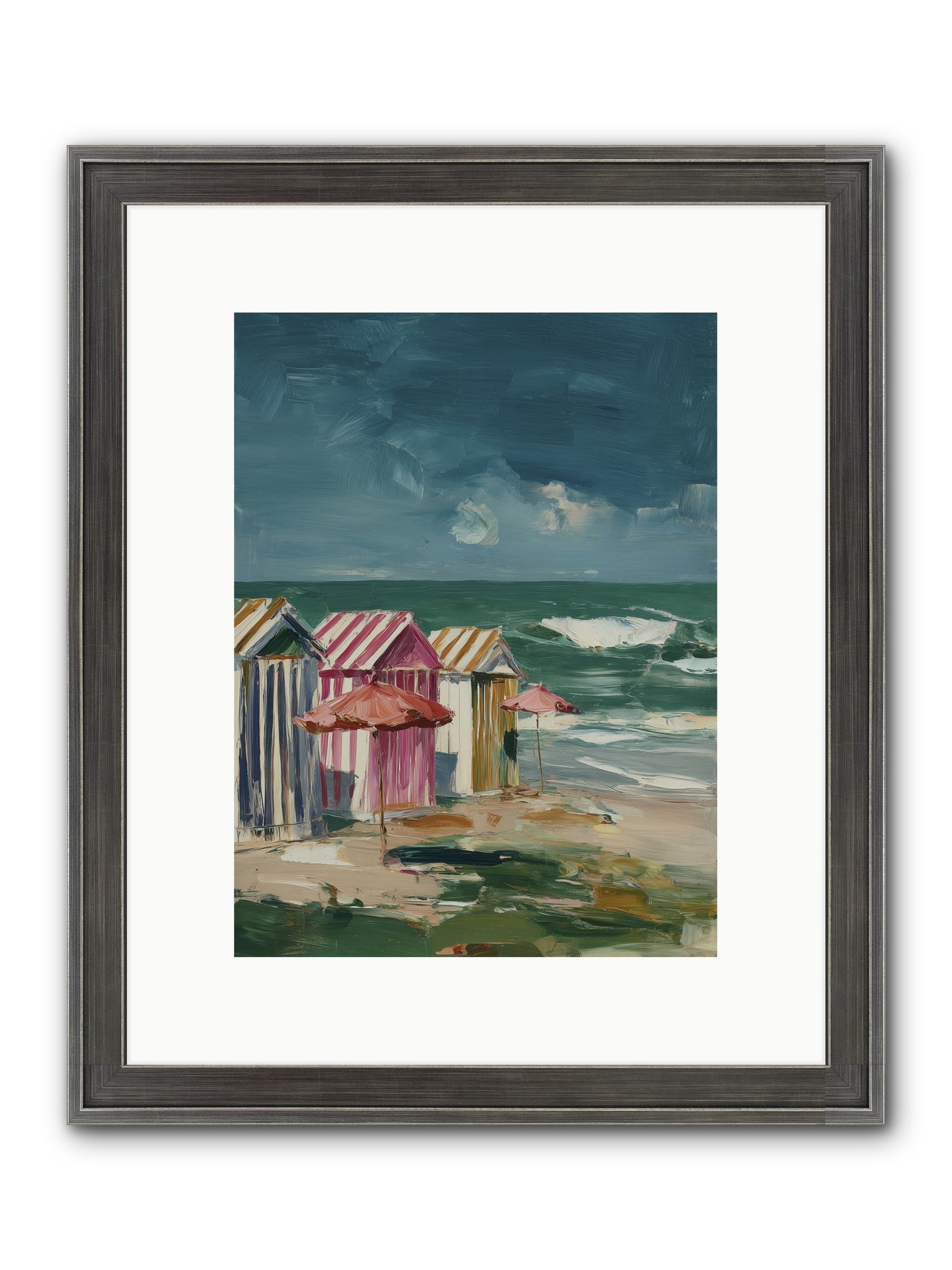 Serenaded By Waves Framed Print - Slimwoods Black/Silver 9x12