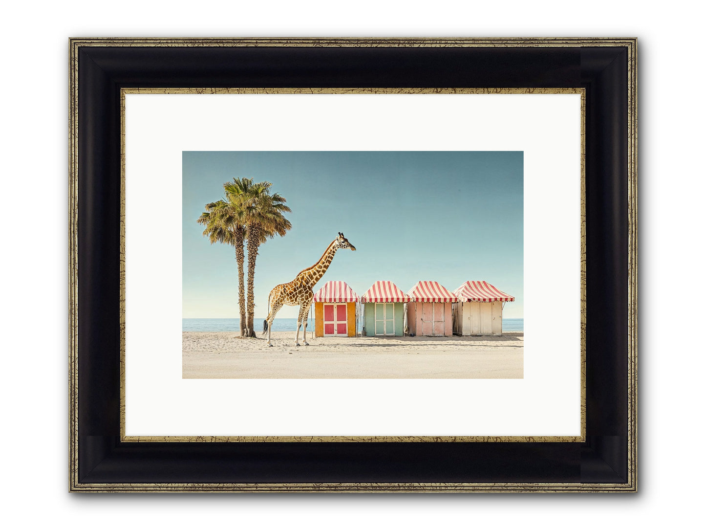 Serendipitous Travels Framed Print - Black & Gold 12x8