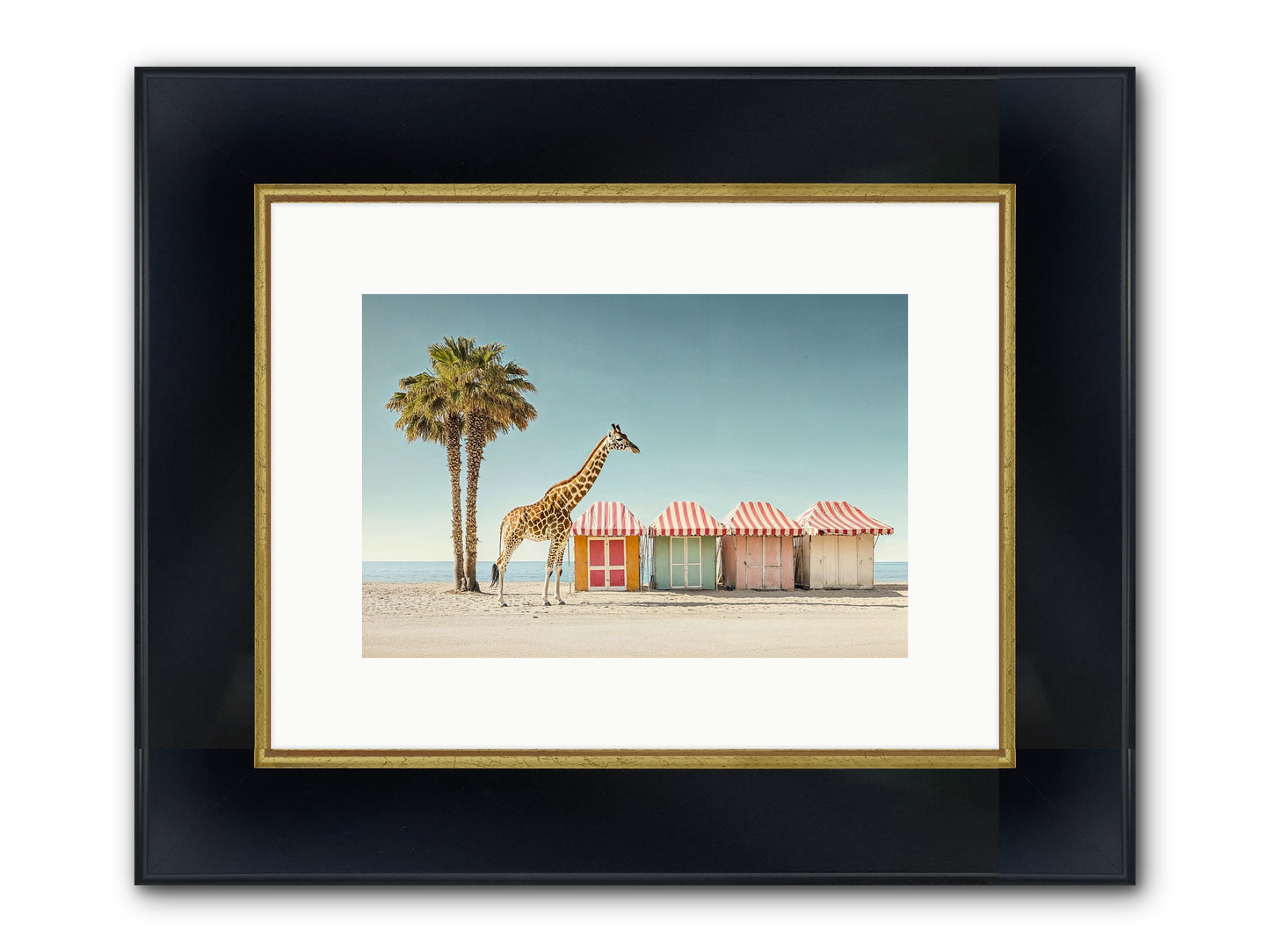 Serendipitous Travels Framed Print - Wide Black w/Gold 12x8